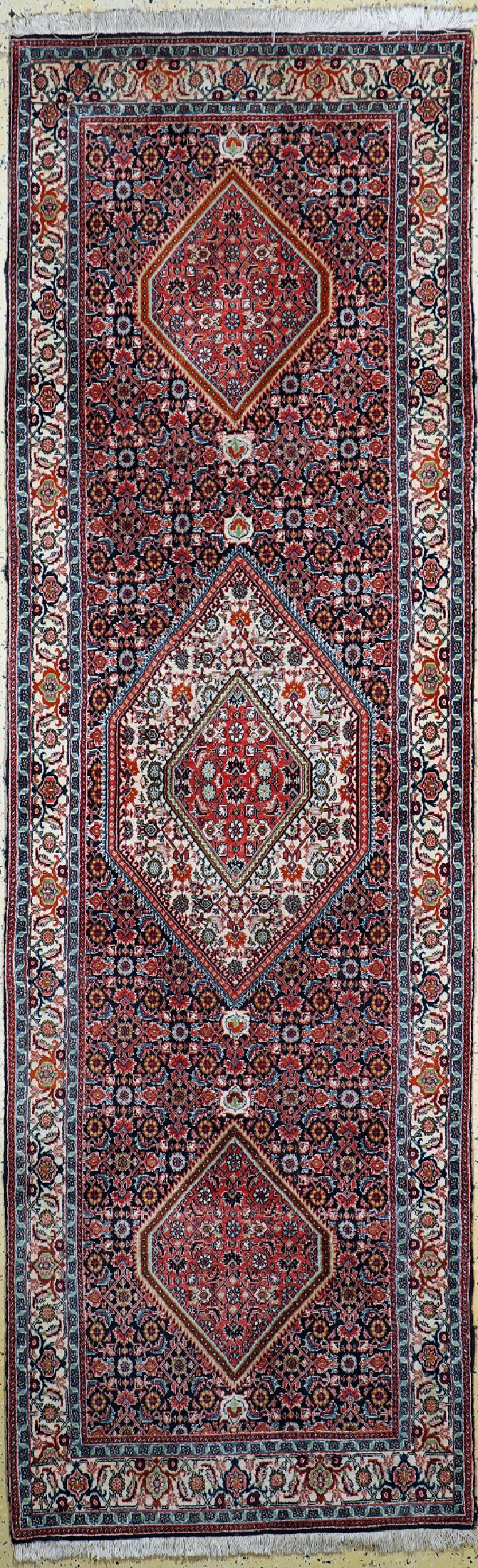 Bidjar fein, Persien, ca. 40 Jahre, Korkwolle auf Baumwolle, ca. 293 x 90 cm, EHZ:2