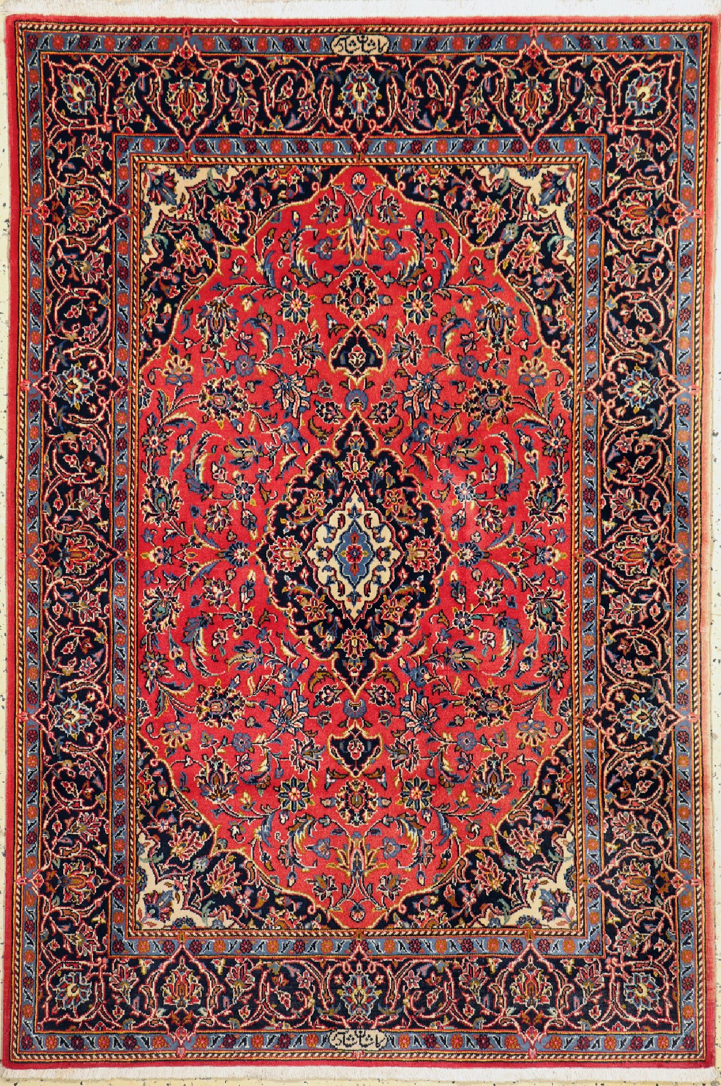 Keschan Kork, Persien, signiert(Shadsar), ca. 40 Jahre, Korkwolle auf Baumwolle, ca. 178x 120 cm, EHZ: 2