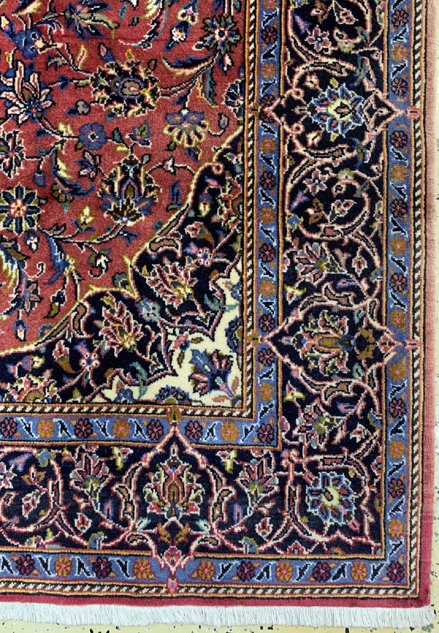 Detail a: Keschan Kork, Persien, signiert(Shadsar), ca. 40 Jahre, Korkwolle auf Baumwolle, ca. 178x 120 cm, EHZ: 2