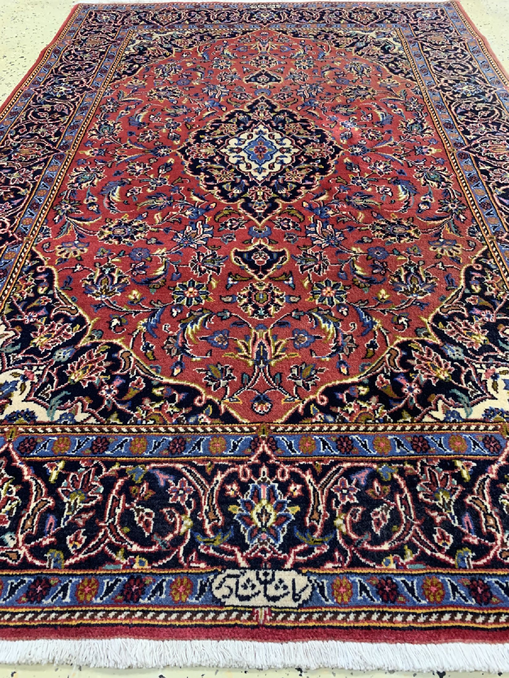 Detail d: Keschan Kork, Persien, signiert(Shadsar), ca. 40 Jahre, Korkwolle auf Baumwolle, ca. 178x 120 cm, EHZ: 2