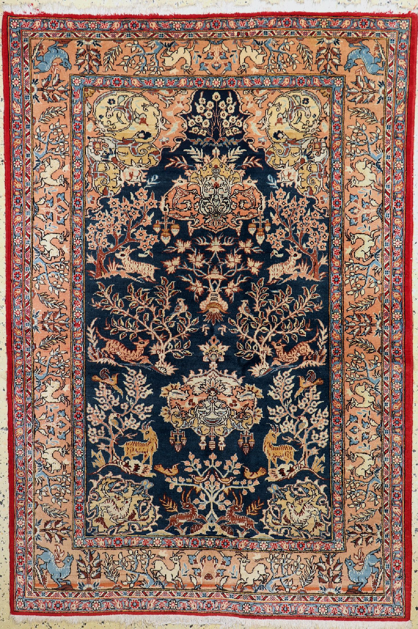 Ghom alt, Persien, um 1950, Wolle mit Seide, ca. 204 x 140 cm, EHZ: 2