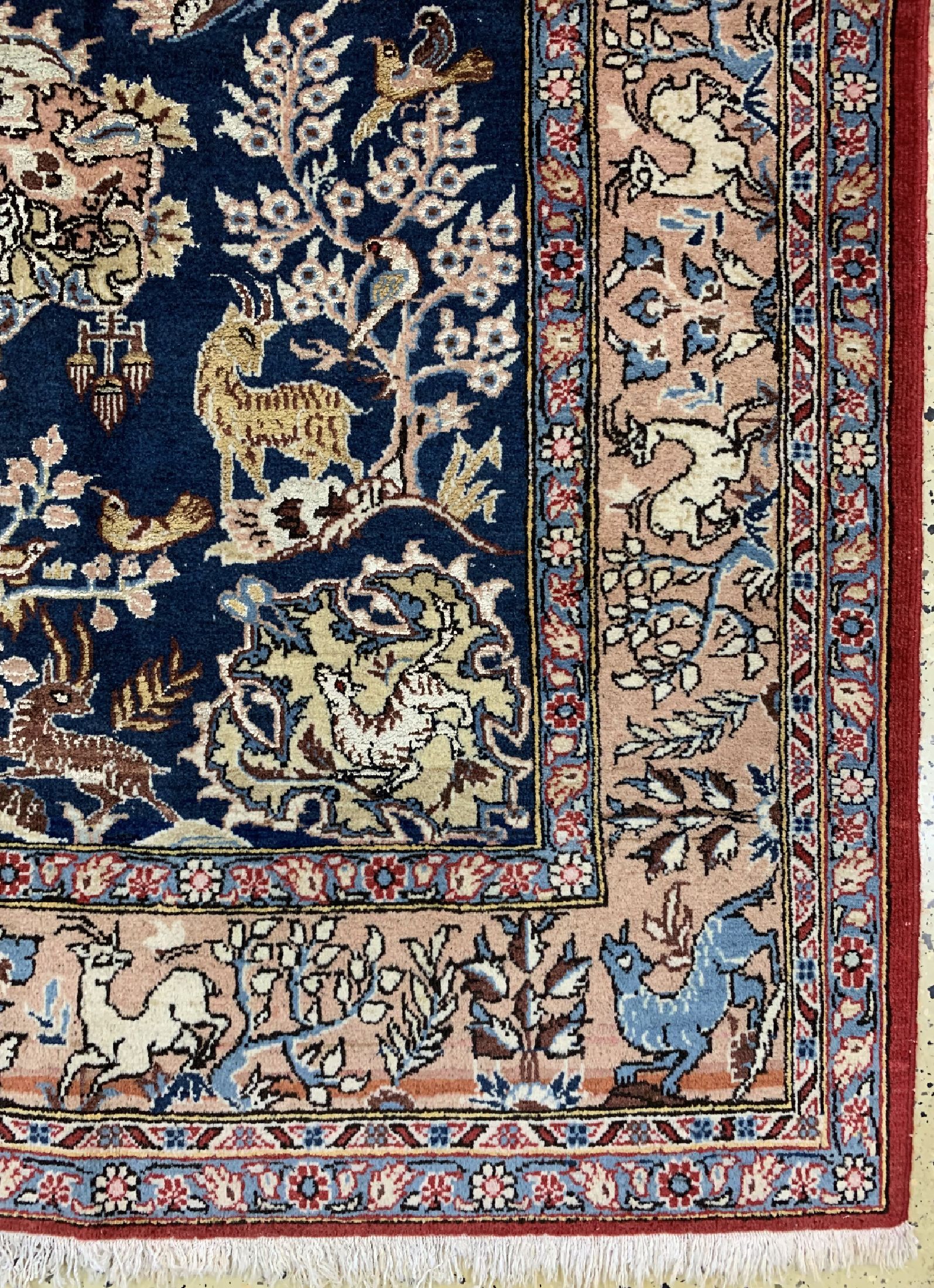 Detail a: Ghom alt, Persien, um 1950, Wolle mit Seide, ca. 204 x 140 cm, EHZ: 2