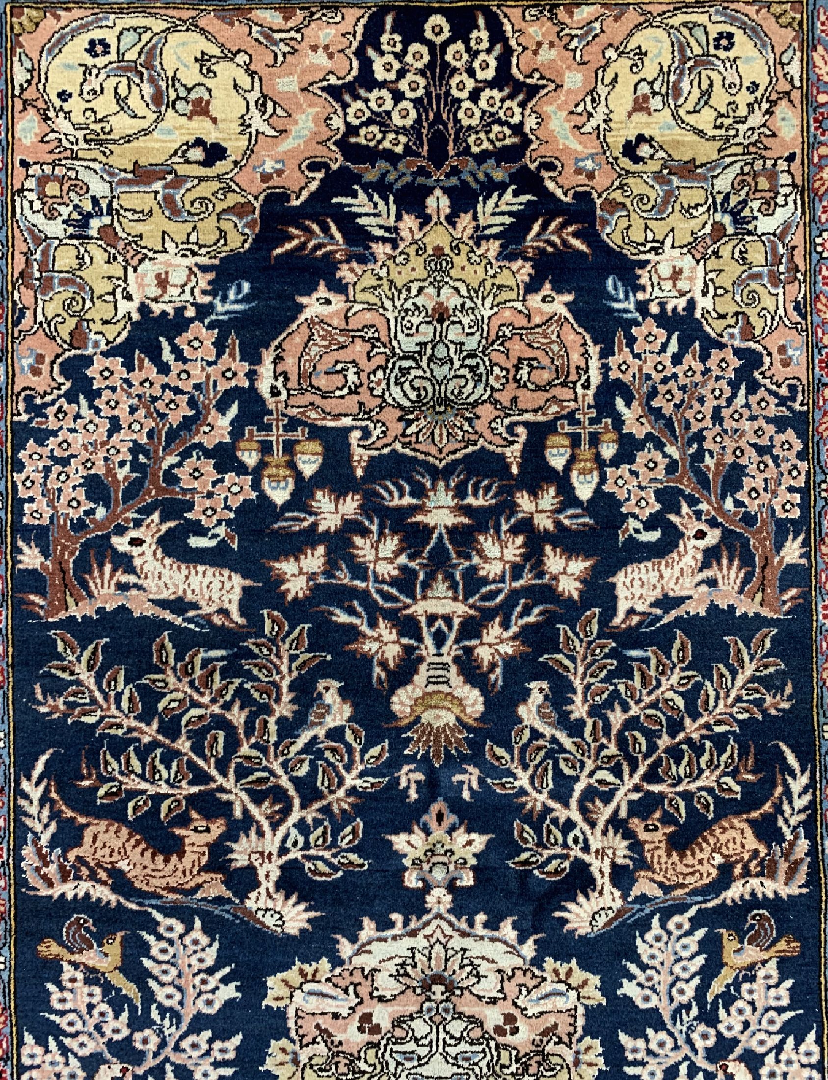 Detail c: Ghom alt, Persien, um 1950, Wolle mit Seide, ca. 204 x 140 cm, EHZ: 2