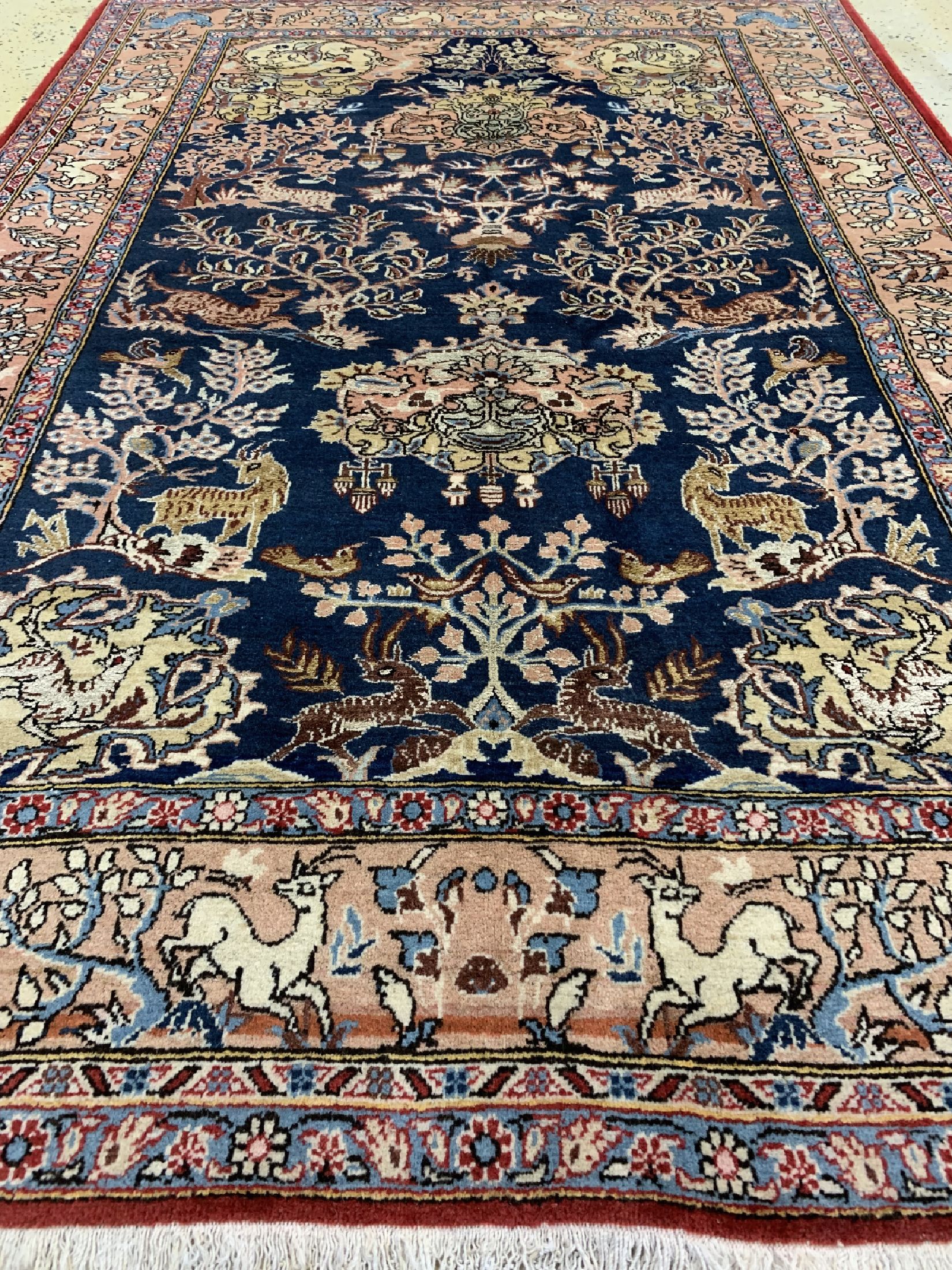 Detail d: Ghom alt, Persien, um 1950, Wolle mit Seide, ca. 204 x 140 cm, EHZ: 2