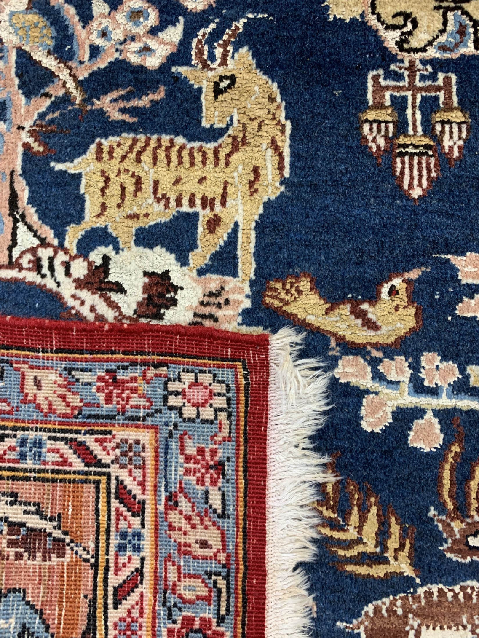 Detail e: Ghom alt, Persien, um 1950, Wolle mit Seide, ca. 204 x 140 cm, EHZ: 2