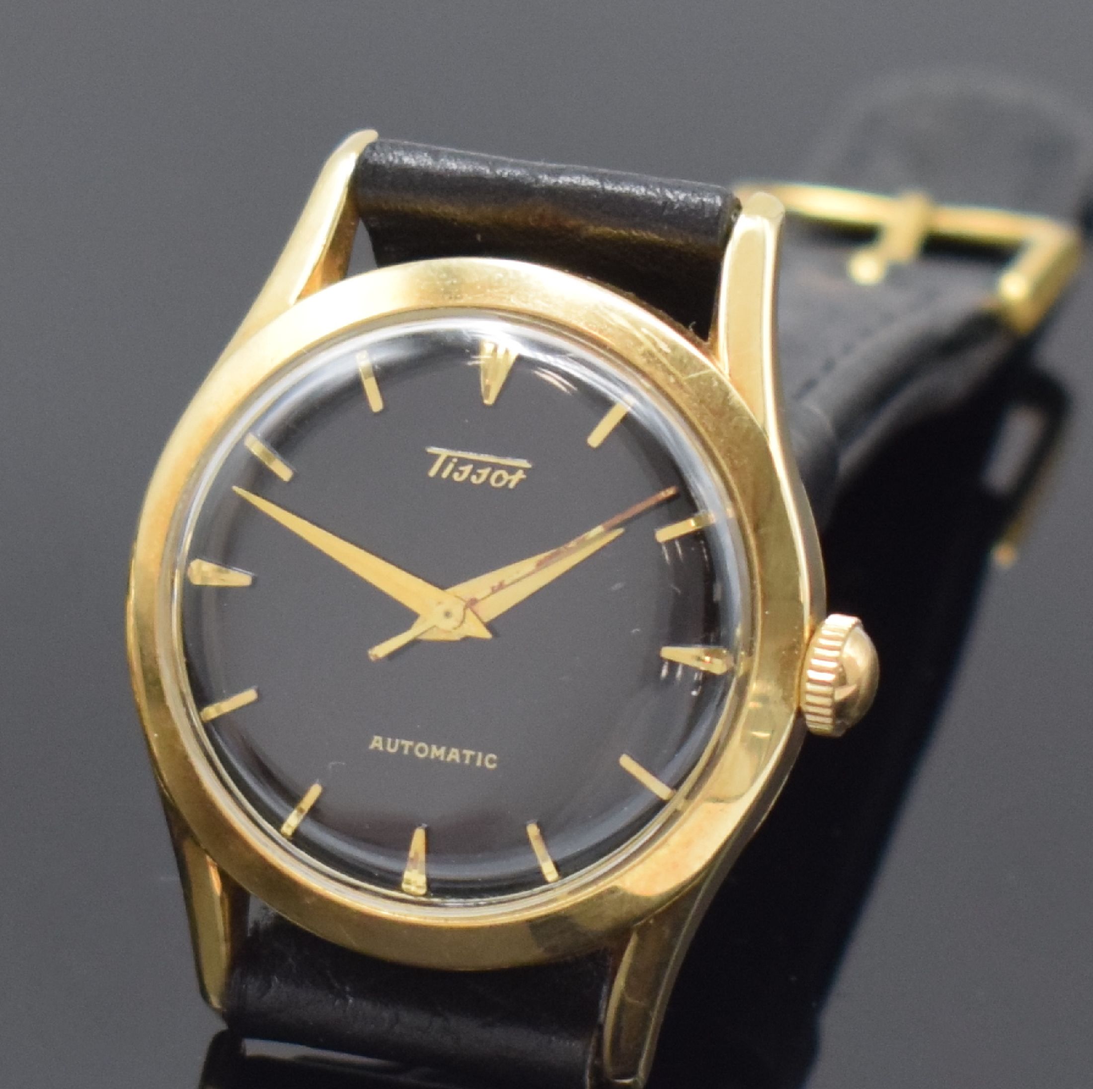 Detail a: TISSOT und PROVITA 2 Armbanduhren in GG 585/000, Schweiz um 1960/1970, Automatik/Handaufzug, beide in GG 585/000, Böden aufgedr., 1) Tissot, ...