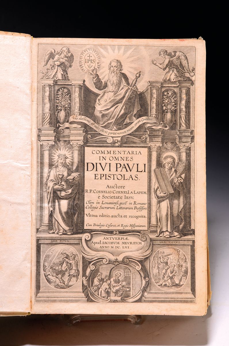 Cornelius a Lapide: Commentaria in omnes Divi Pauli Epistolas, Verlag Meur Antwerpen 1656, Bibelkommentar des Jesuiten Cornelius a Lapide ...