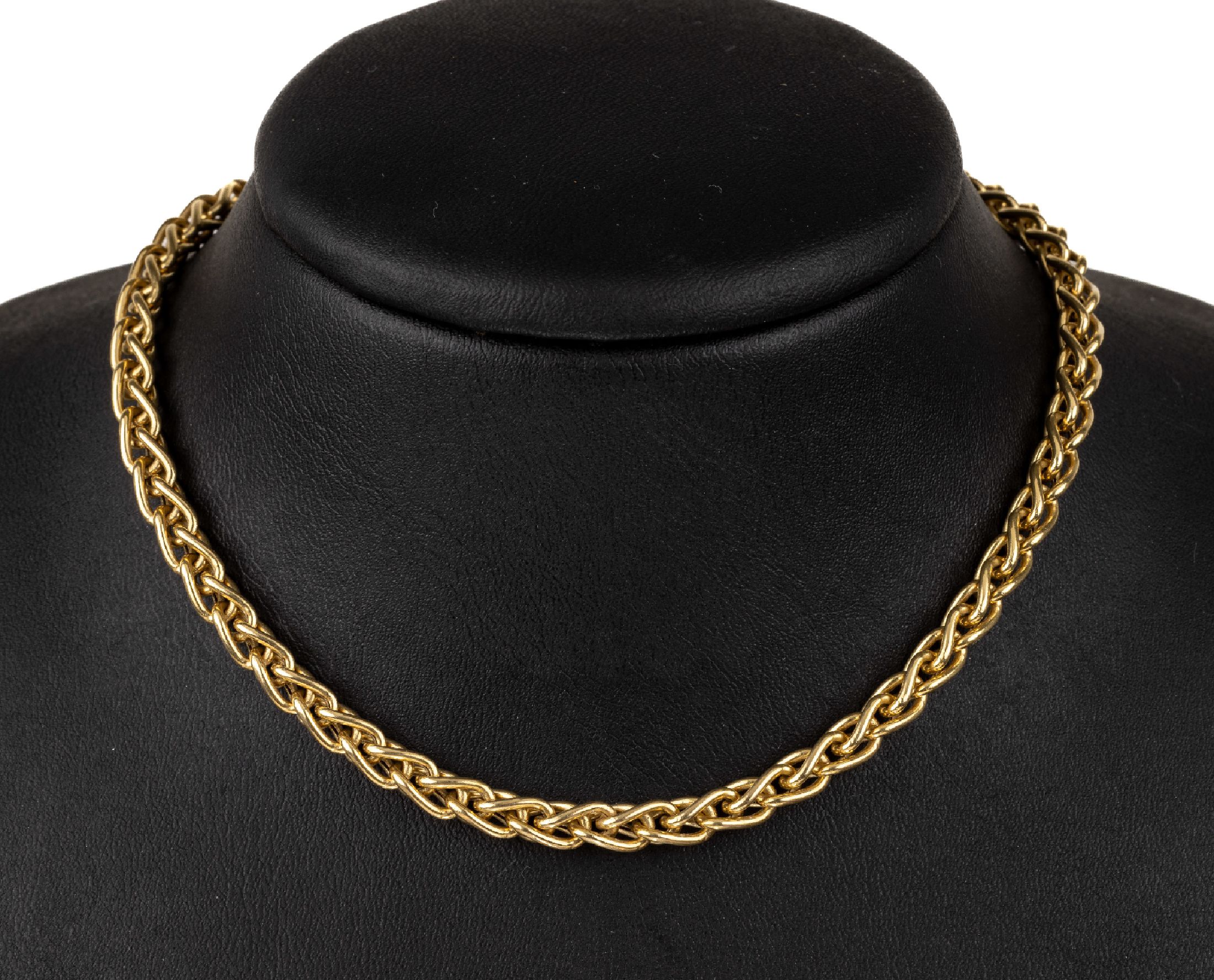14 kt Gold Kette, GG 585/000, L. ca. 41 cm,gr. Federringschließe, ca. 21.1 g