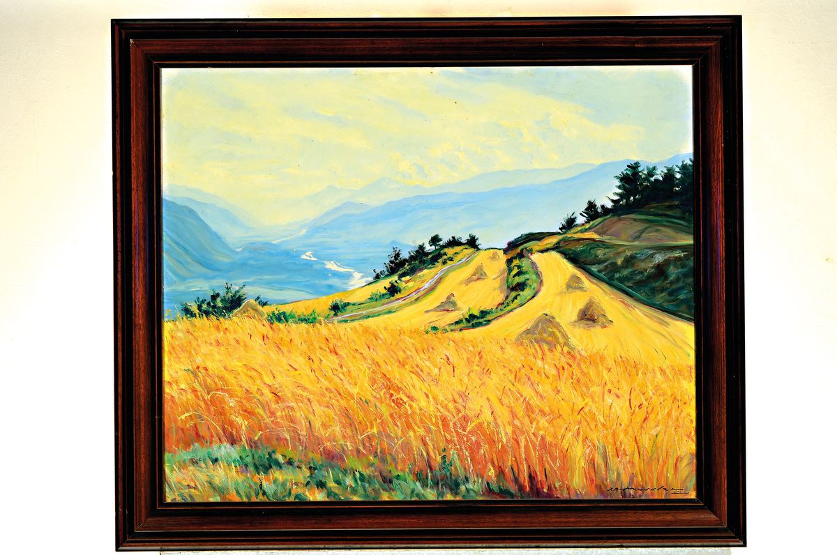 Detail k: Joseph Andre Mussler, 1904-1980, Blick in ein Gebirgstal, Öl/Sperrholz, rechts unten signiert, ca. 60x73cm, R. ca. 72x85cm