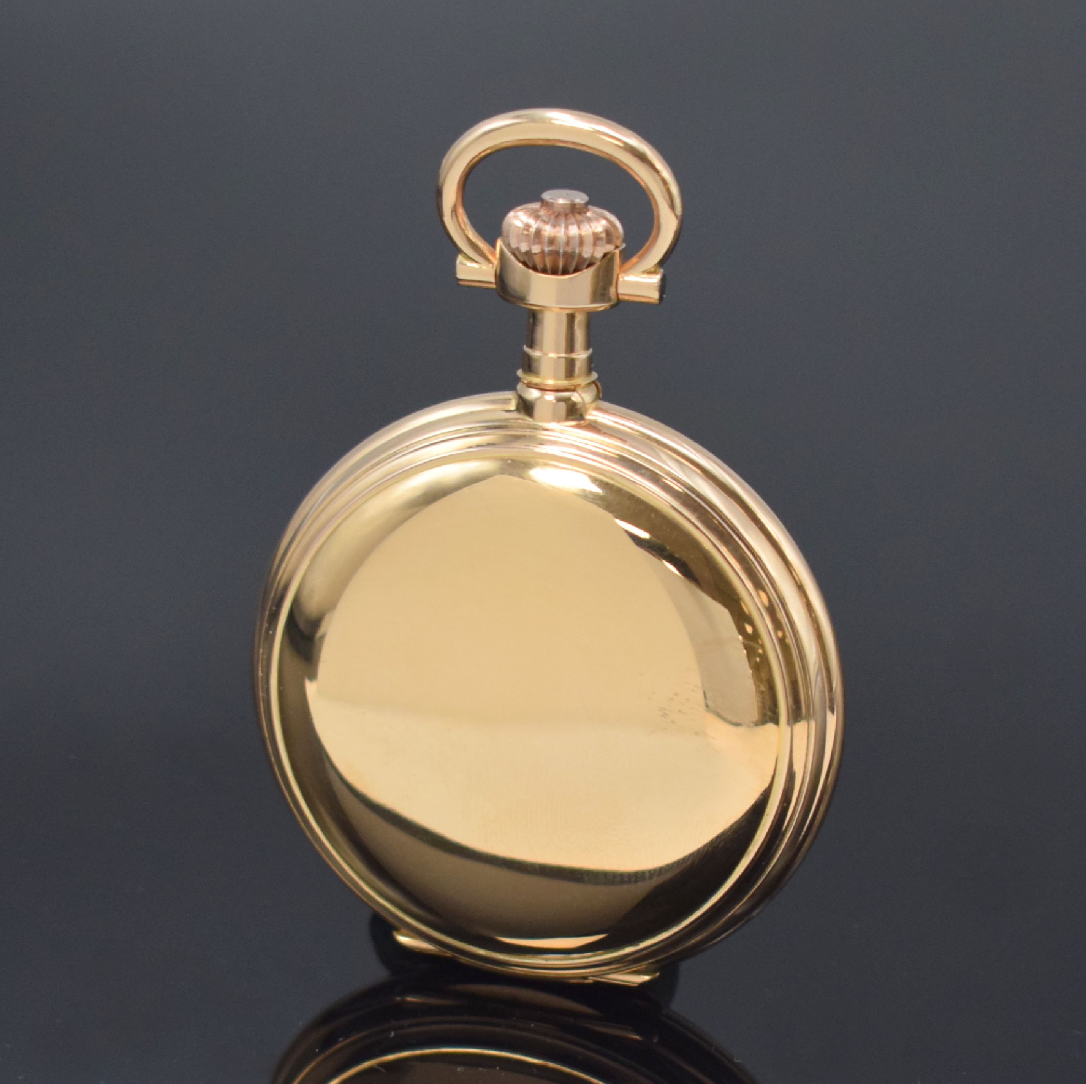 Detail c: A. LANGE & SÖHNE Ankerchronometerwerk in 1 a Qualität Nr. 14880 im neutralen RoseG 750/000 Savonette-Gehäuse, Deutschland um 1880, schweres ...