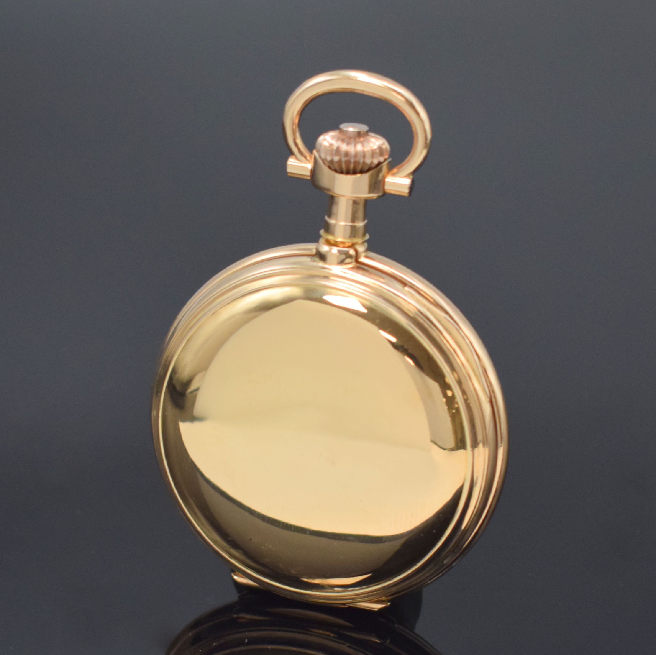 Detail d: A. LANGE & SÖHNE Ankerchronometerwerk in 1 a Qualität Nr. 14880 im neutralen RoseG 750/000 Savonette-Gehäuse, Deutschland um 1880, schweres ...
