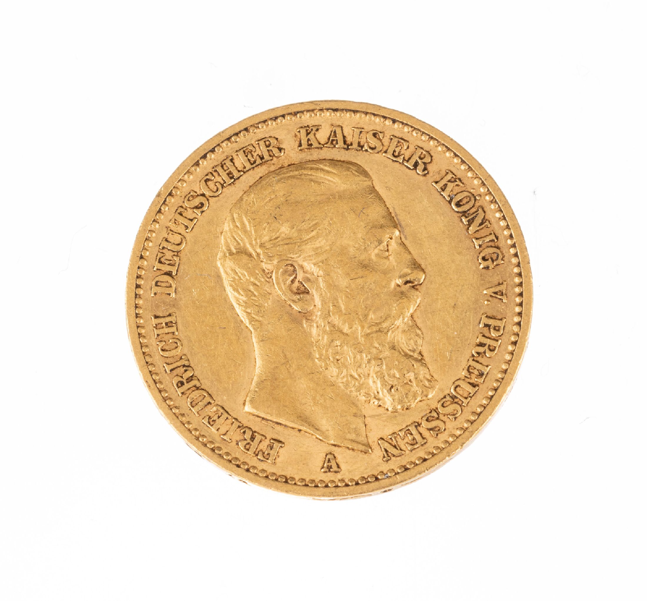 Goldmünze 20 Mark, Deutsches Reich 1888, Friedrich Deutscher Kaiser König von Preußen
