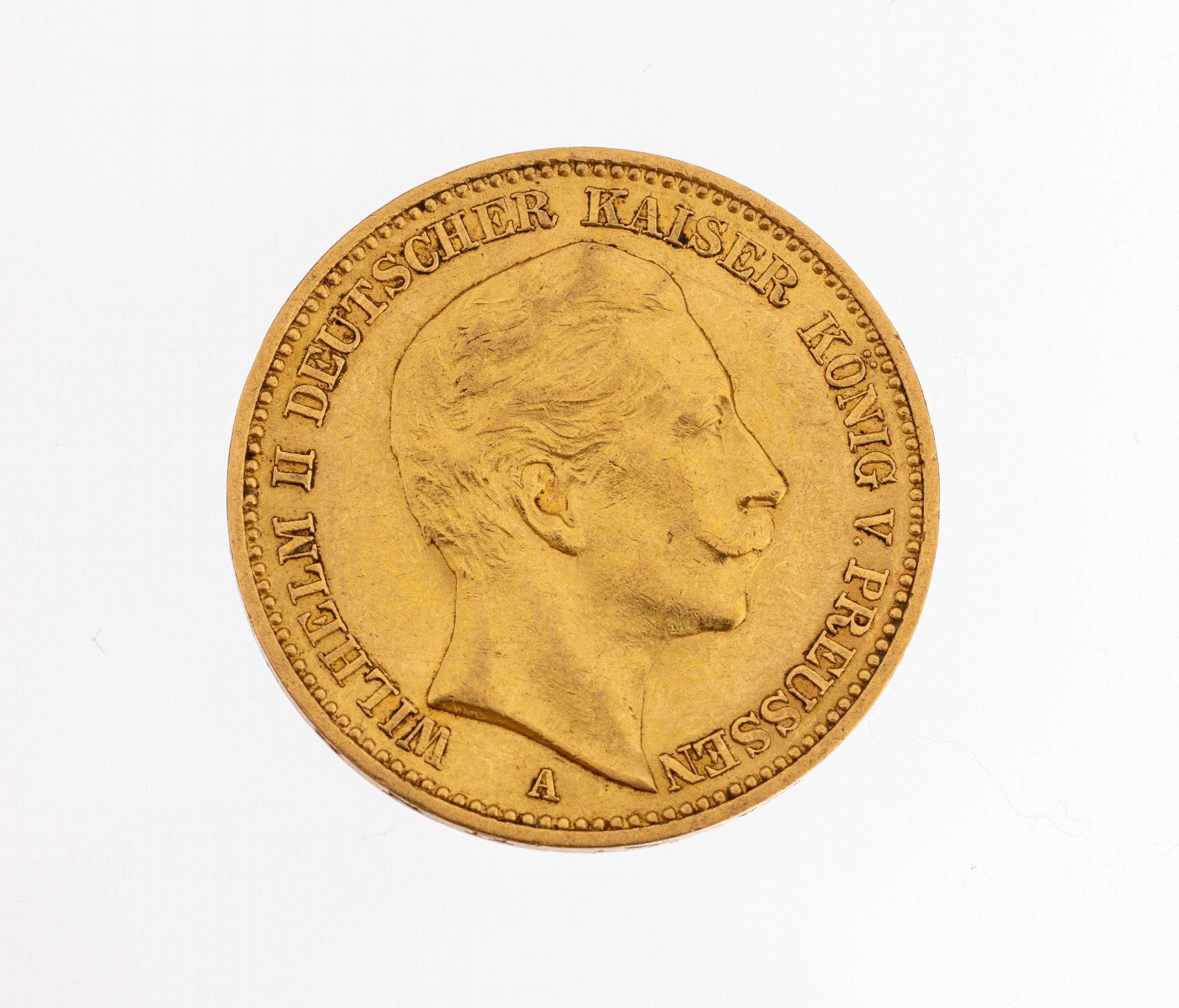 Goldmünze 20 Mark, Deutsches Reich 1896, Wilhelm II Deutscher Kaiser König von Preussen