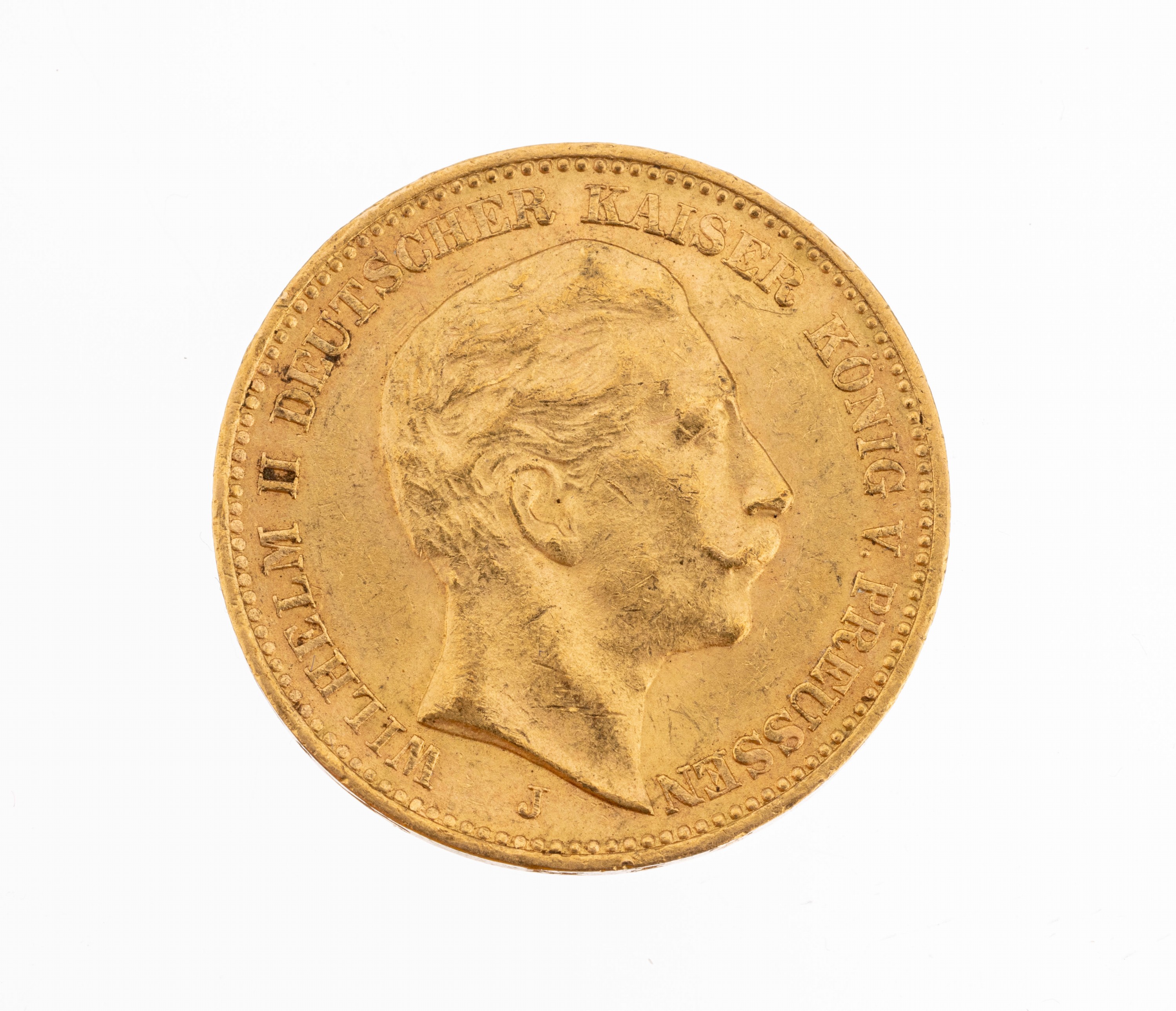 Goldmünze 20 Mark, Deutsches Reich 1912, Wilhelm II Deutscher Kaiser König von Preussen