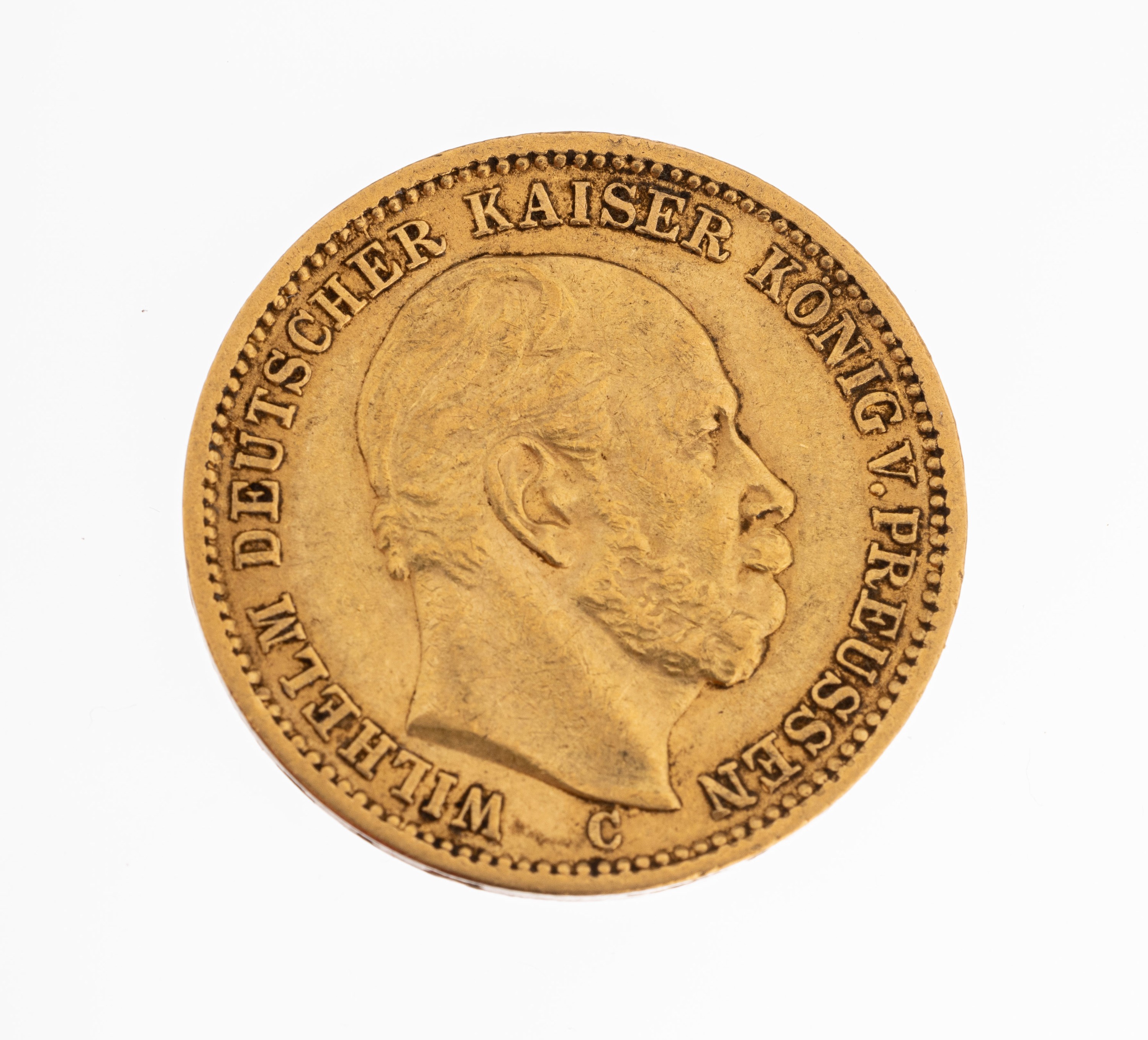 Goldmünze 20 Mark, Deutsches Reich 1872, Wilhelm Deutscher Kaiser König von Preußen