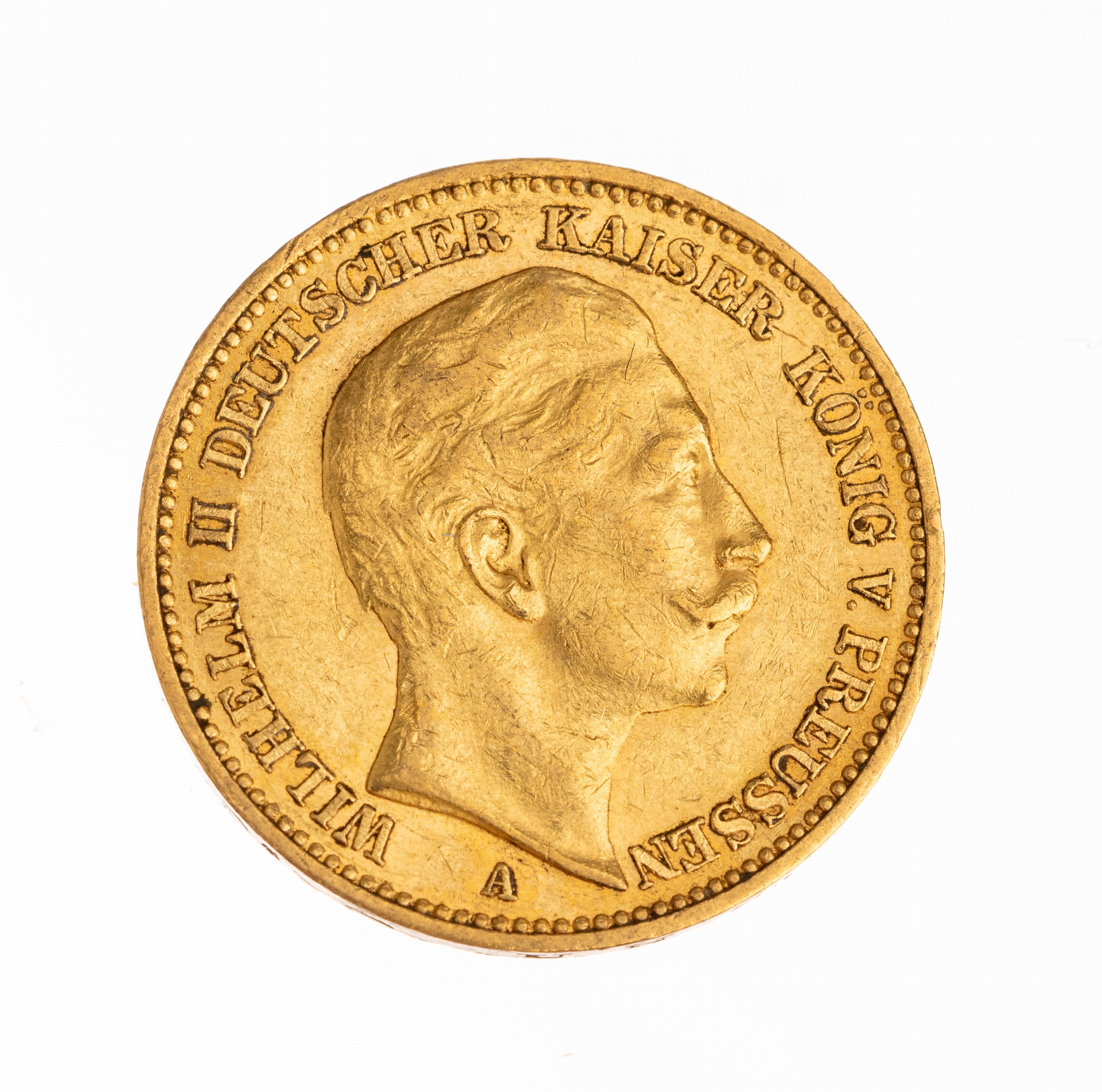 Goldmünze 20 Mark, Deutsches Reich 1899, Wilhelm II Deutscher Kaiser König von Preußen