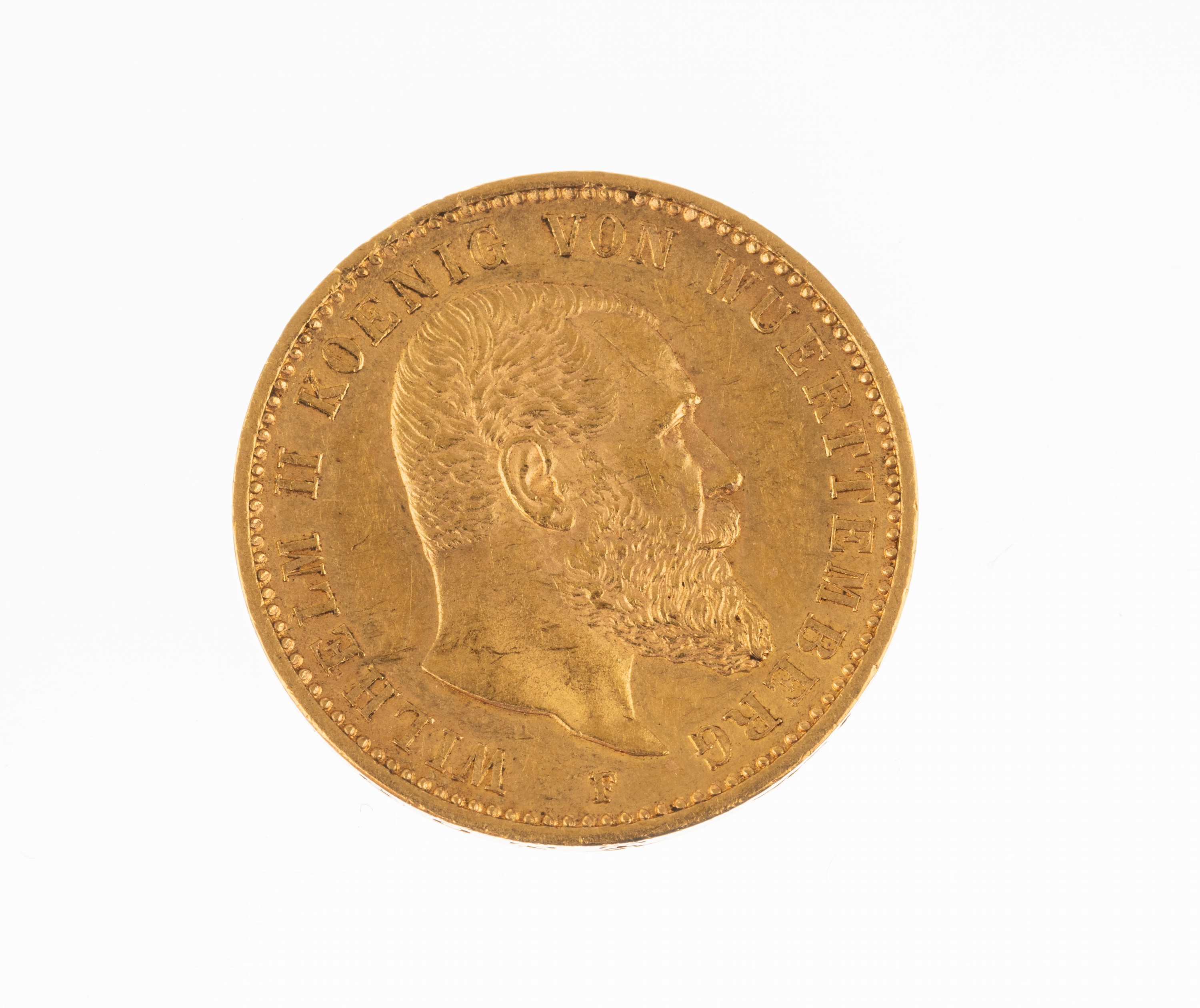 Goldmünze 20 Mark, Deutsches Reich 1894, Wilhelm II König von Wuerttemberg