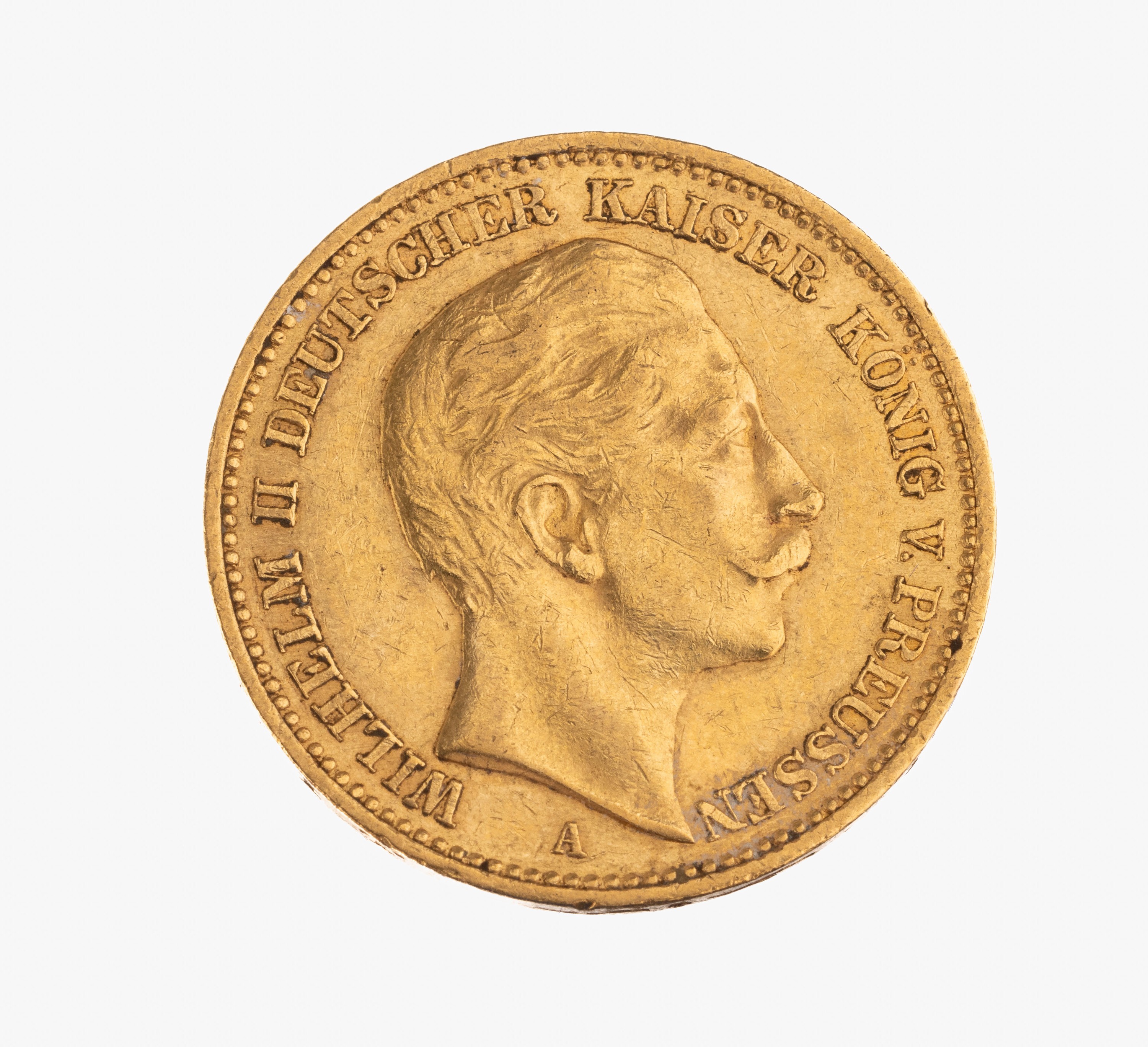 Goldmünze 20 Mark, Deutsches Reich 1900, Wilhelm II Deutscher Kaiser König von Preußen