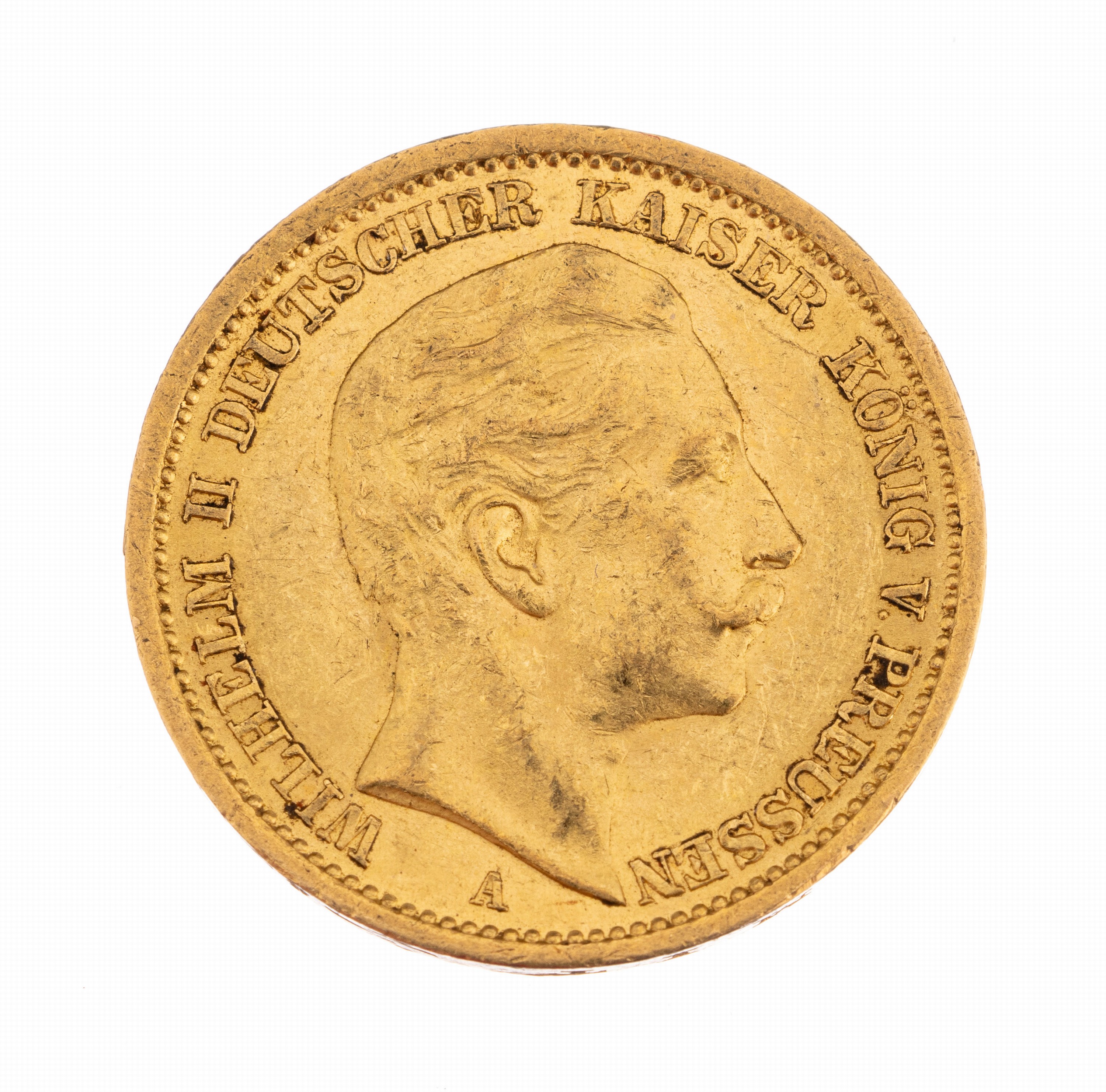 Goldmünze, 20 Mark, Deutsches Reich 1906, Wilhelm II Deutscher Kaiser König von Preußen