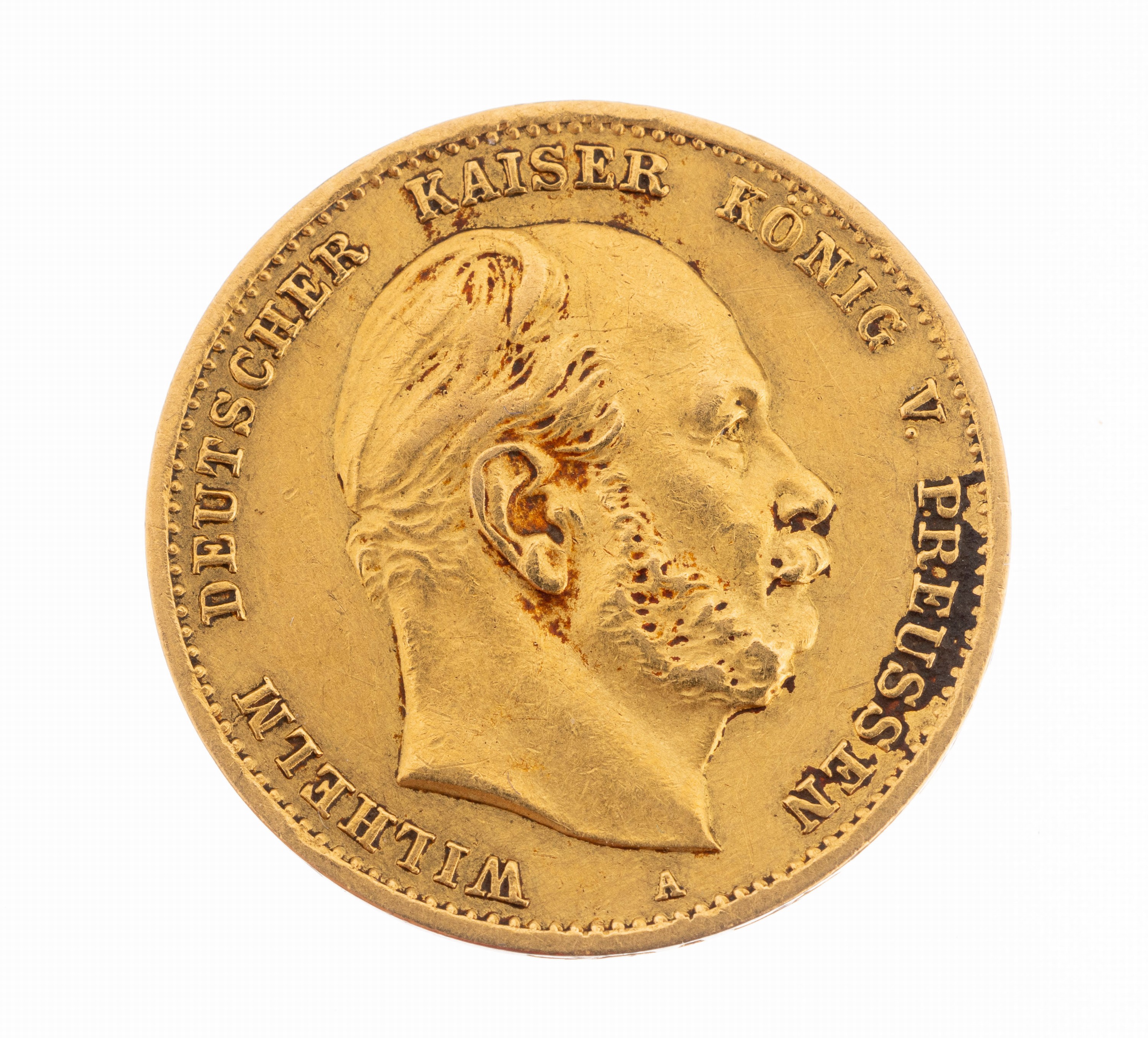 Goldmünze 10 Mark, Deutsches Reich 1872, Wilhelm Deutscher Kaiser König von Preußen