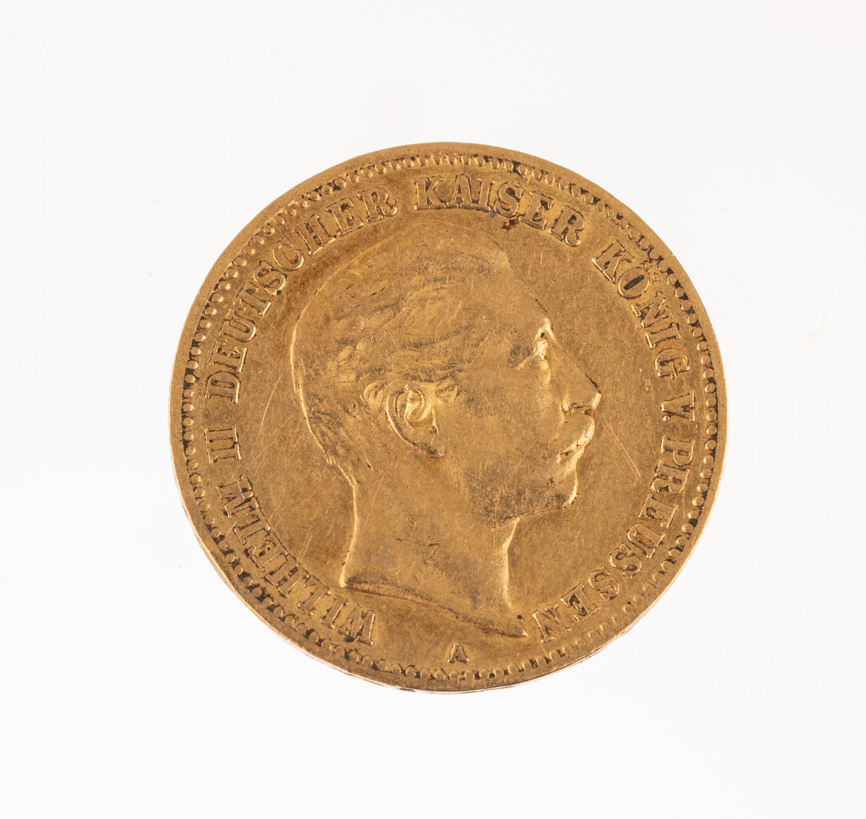 Goldmünze 10 Mark, Deutsches Reich 1898, Wilhelm II Deutscher Kaiser König von Preußen