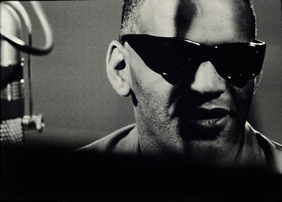 Image Peter Brüchmann, born 1920, two prints, #"Ray Charles#", 80s, silver ...