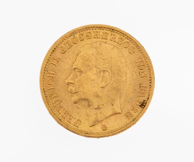 Image 20 Mark Gold coin, German Reich 1912 , Friedrich II grand duke of Baden