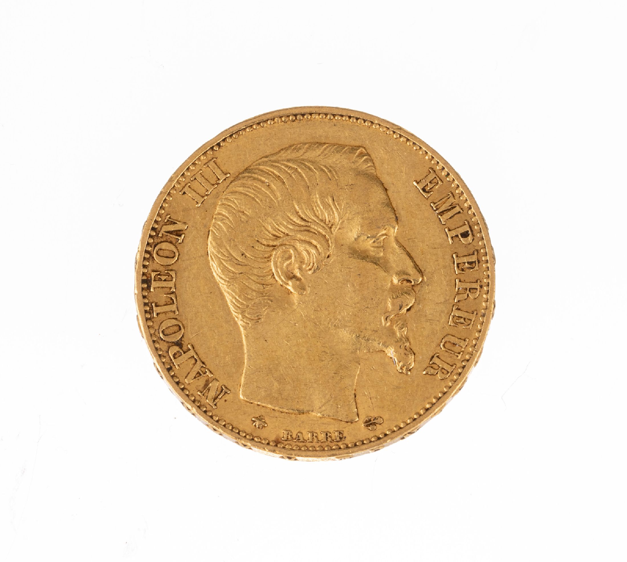 Goldmünze 20 Francs, Empire Francais 1858, Napoleon III