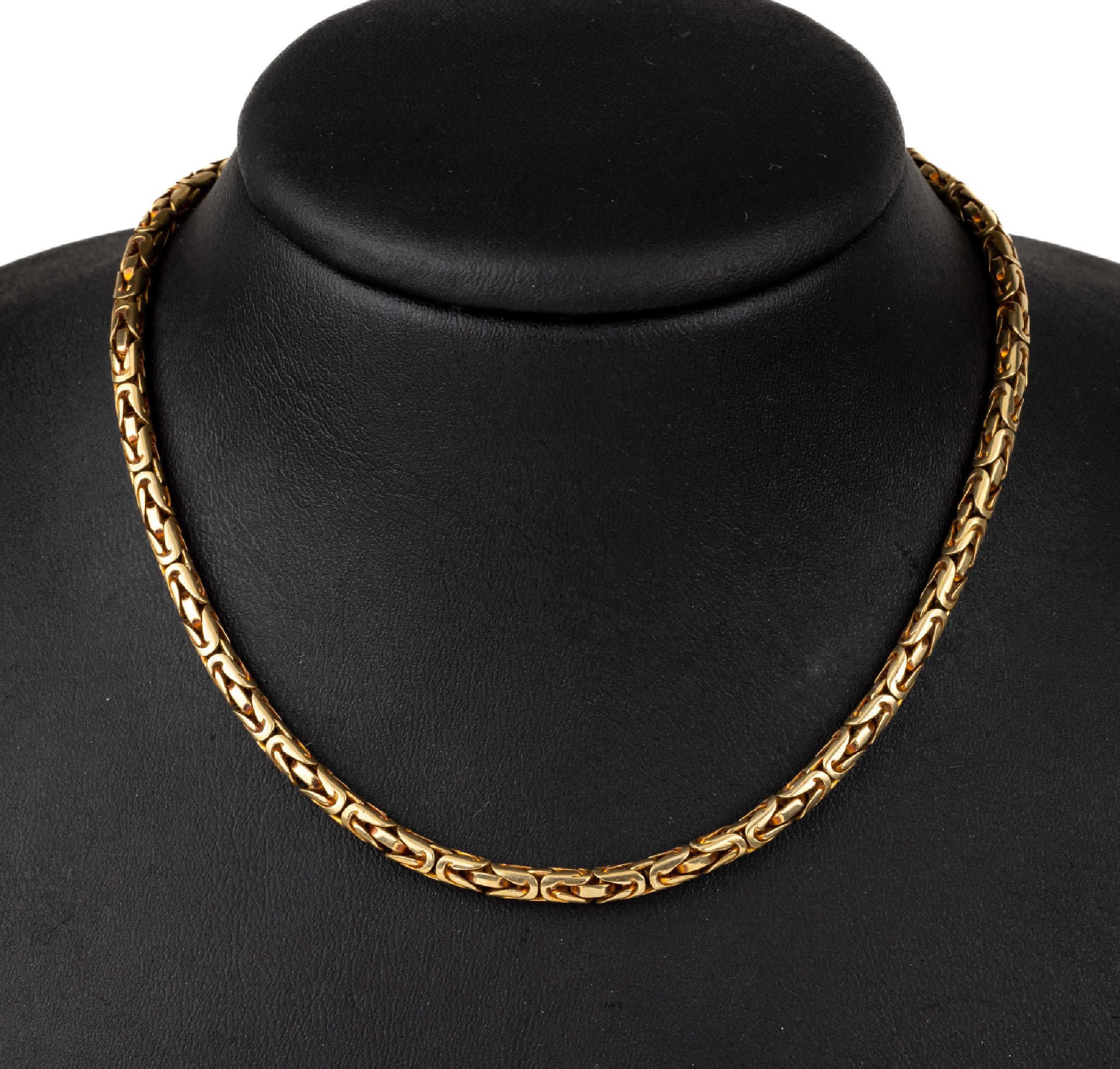 14 kt Gold Königskette, ca. 55.9 g, GG 585/000, L. ca. 69 cm, Karabinerschließe