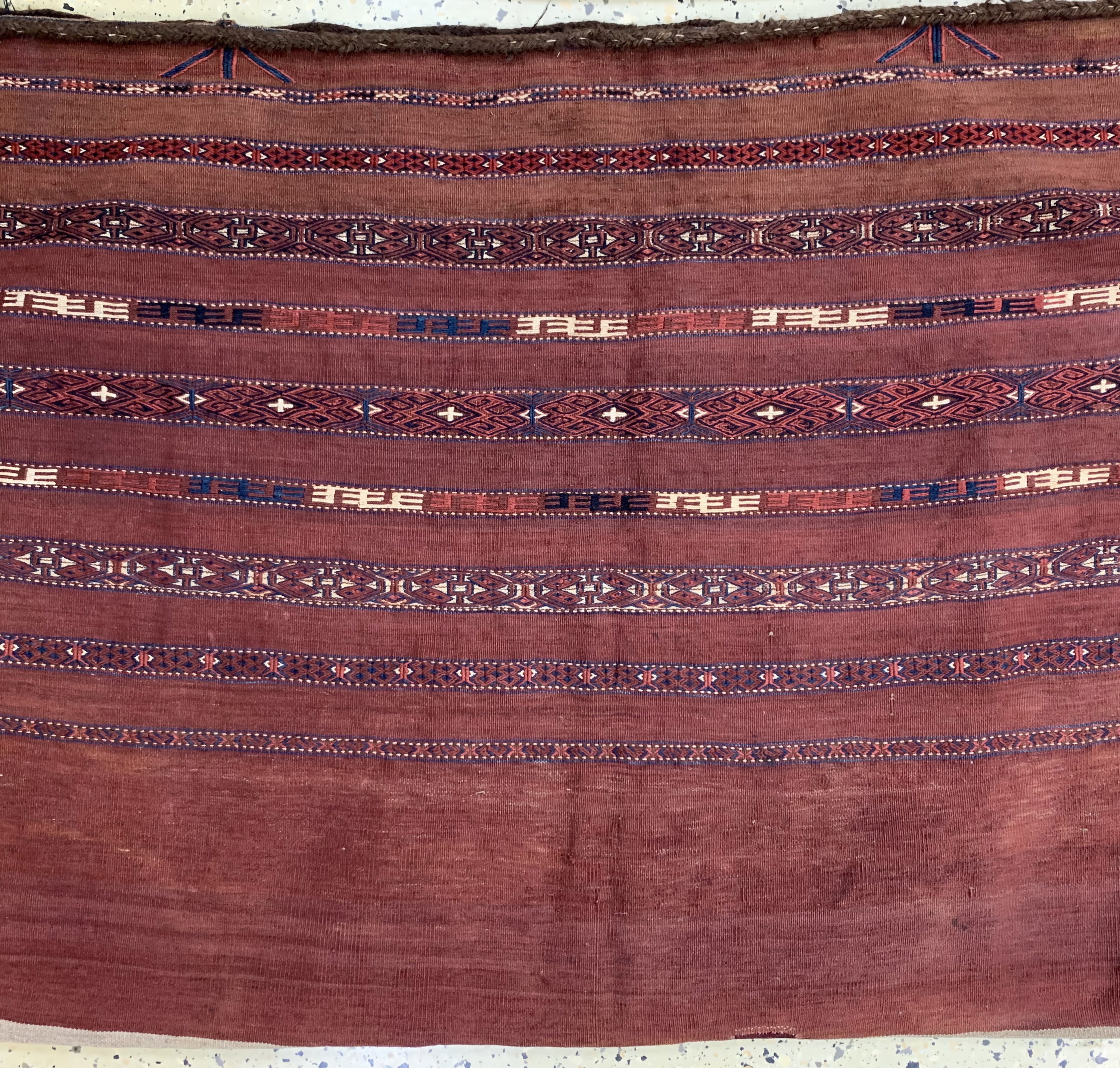 Detail a: 4 Lots Djowal, Turkmenistan, um 1950/1960, Wolle auf Wolle, ca. 120 x 80 cm, EHZ: 3