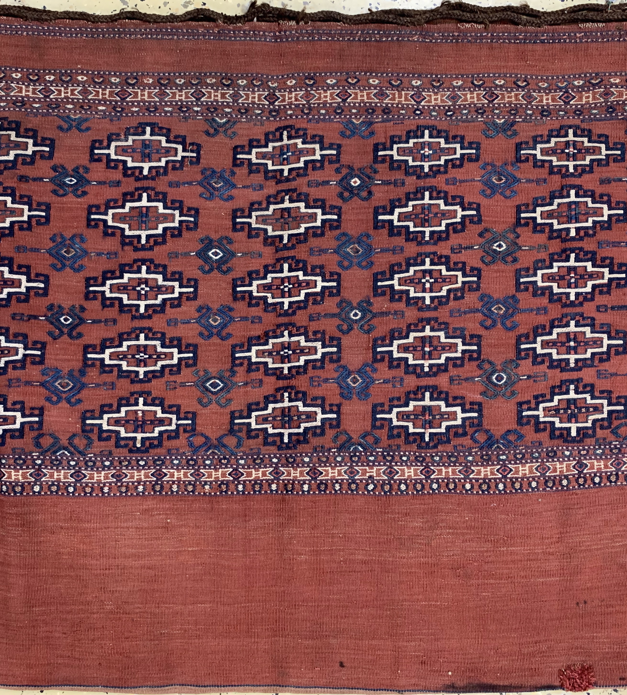 Detail d: 4 Lots Djowal, Turkmenistan, um 1950/1960, Wolle auf Wolle, ca. 120 x 80 cm, EHZ: 3