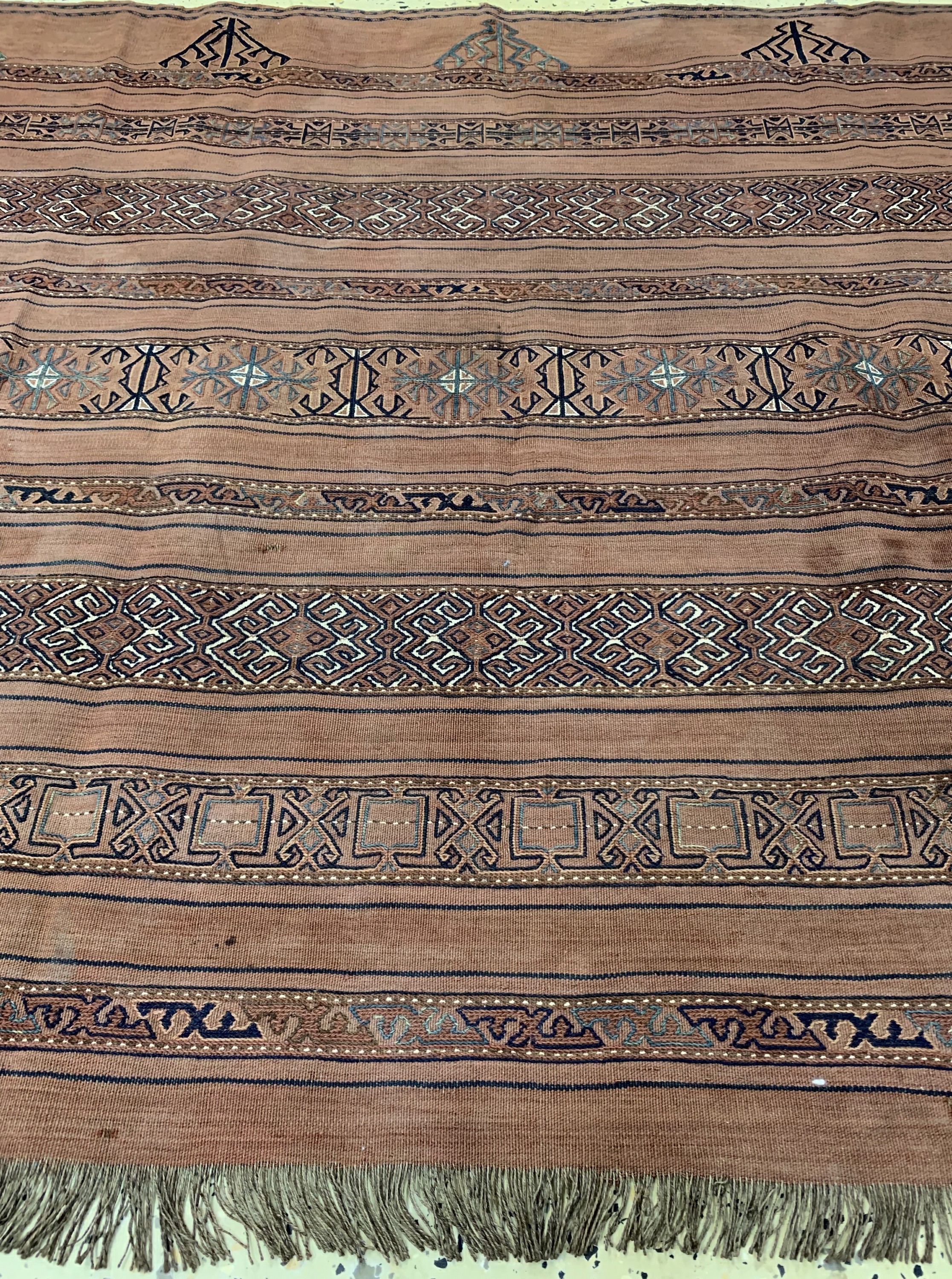 Detail c: Antike Djowalfront, Turkmenistan, um 1900, Wolle auf Wolle, ca. 166 x 114 cm, EHZ: 3