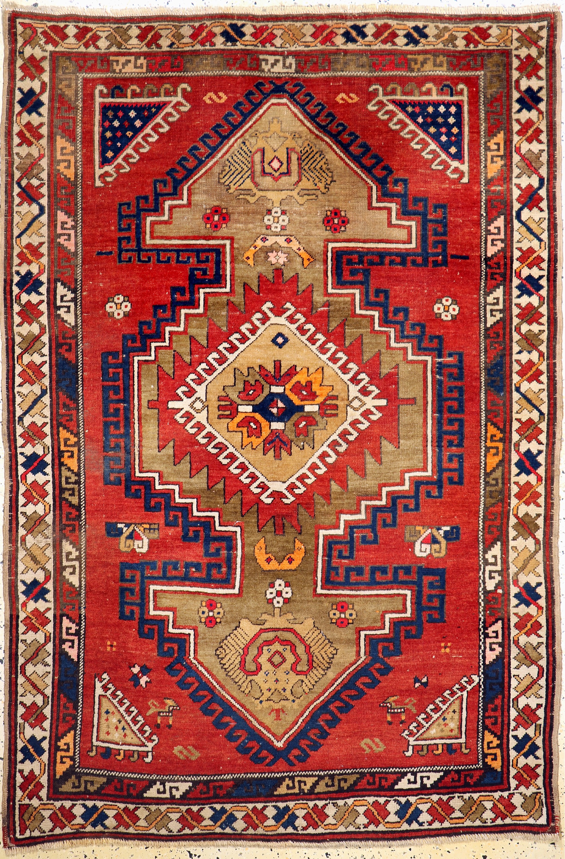 Kazak antik, Kaukasus, um 1900, Wolle auf Wolle, ca. 210 x 143 cm, EHZ: 3