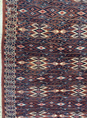 26723404c - Antique Yomud, Turkmenistan, around 1900, woolon wool, approx. 255 x 148 cm, condition: 4. Rugs, Carpets & Flatweaves