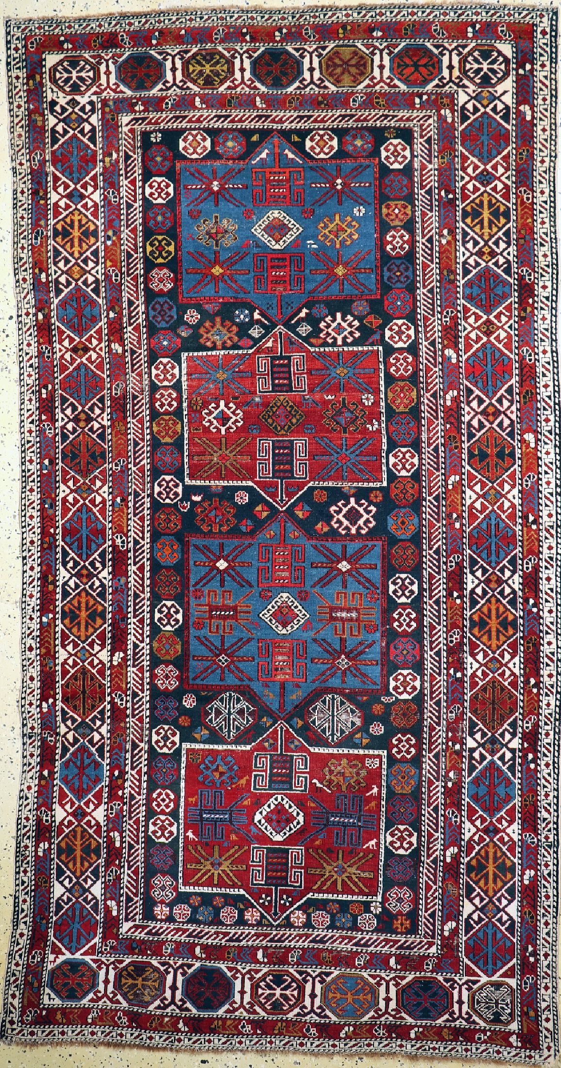 Baku-Schirwan antik, Kaukasus, um 1900, Wolle auf Wolle, ca. 275 x 142 cm, EHZ: 3(restauriert).Azerbaidjanische - Kaukasische Teppiche Sammlung ...