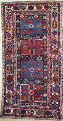 Image 26723578 - Baku-Shirvan antique, Caucasus, around 1900, wool on wool, approx. 275 x 142 cm, condition:3 (restored).Azerbaijani - Caucasian carpets Ulmke Collection Switzerland 2001 Page 319/391Image 115. Antique, old and decorative collector Orientalrugs, Carpets, Textiles and Flatweaves
