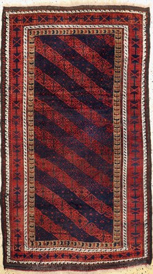 Image 26723580 - Baloch antique, Persia, around 1900, Wolle aufWolle, approx. 180 x 105 cm, condition: 2-3 restauriert. Antique, old and decorative collector Orientalrugs, Carpets, Textiles and Flatweaves