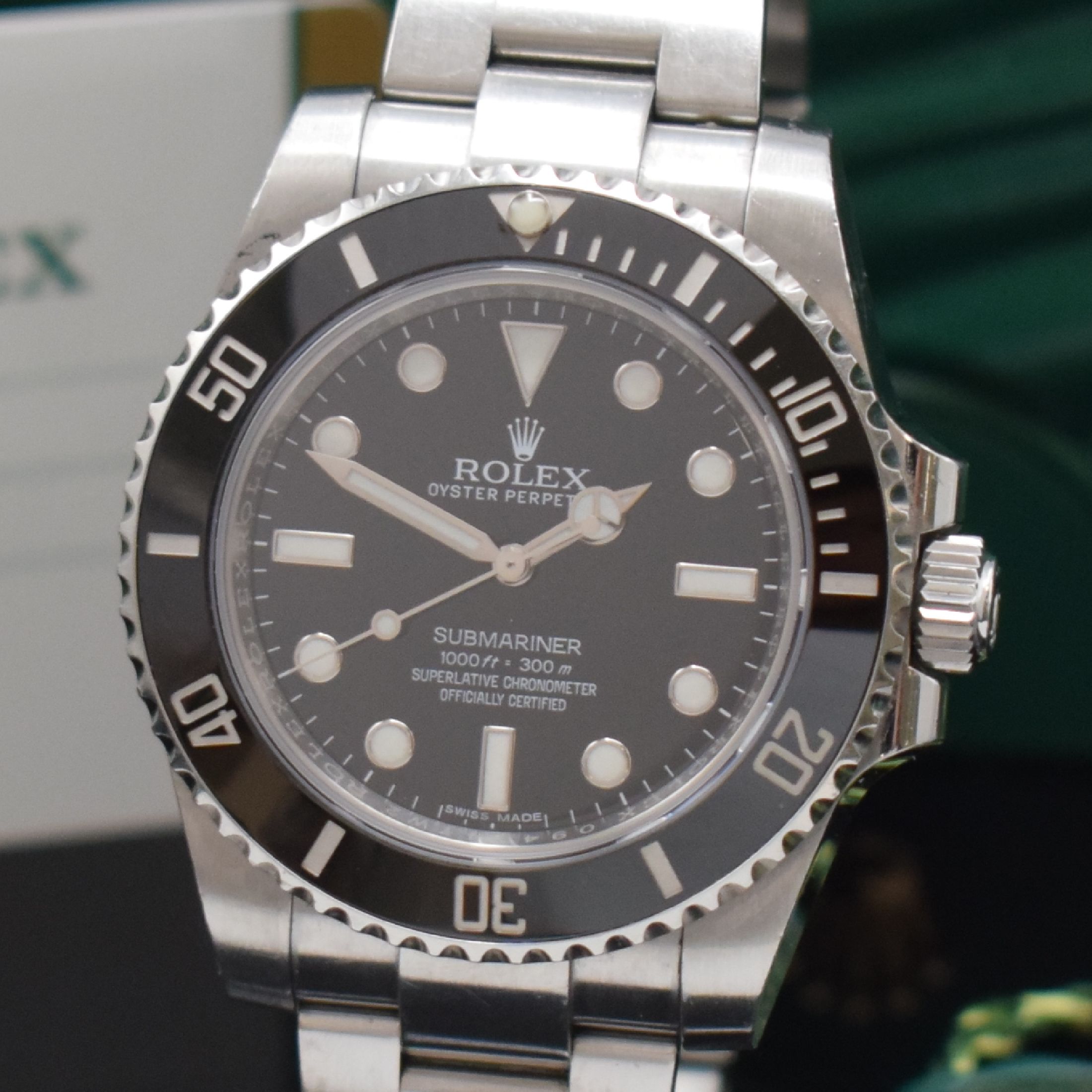 Detail a: ROLEX Herrenarmbanduhr Oyster Perpetual Submariner Referenz 114060, Automatik, LC 100, Chronometer der Superlative in Edelstahl inkl. Oysterband m. ...