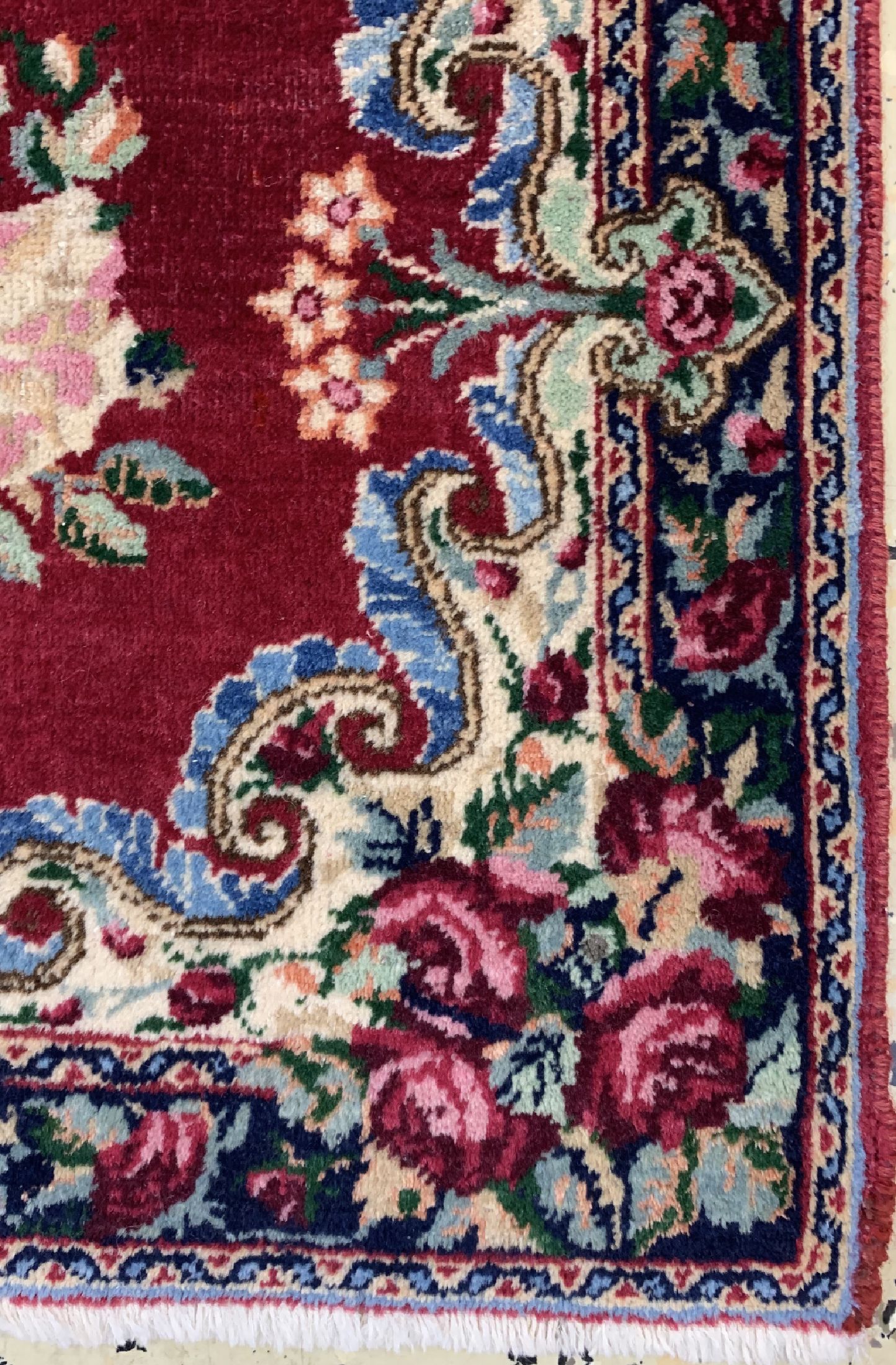 Detail a: Kerman Lawar, Persien, um 1940, Wolle auf Baumwolle, ca. 49 x 49 cm, EHZ: 2