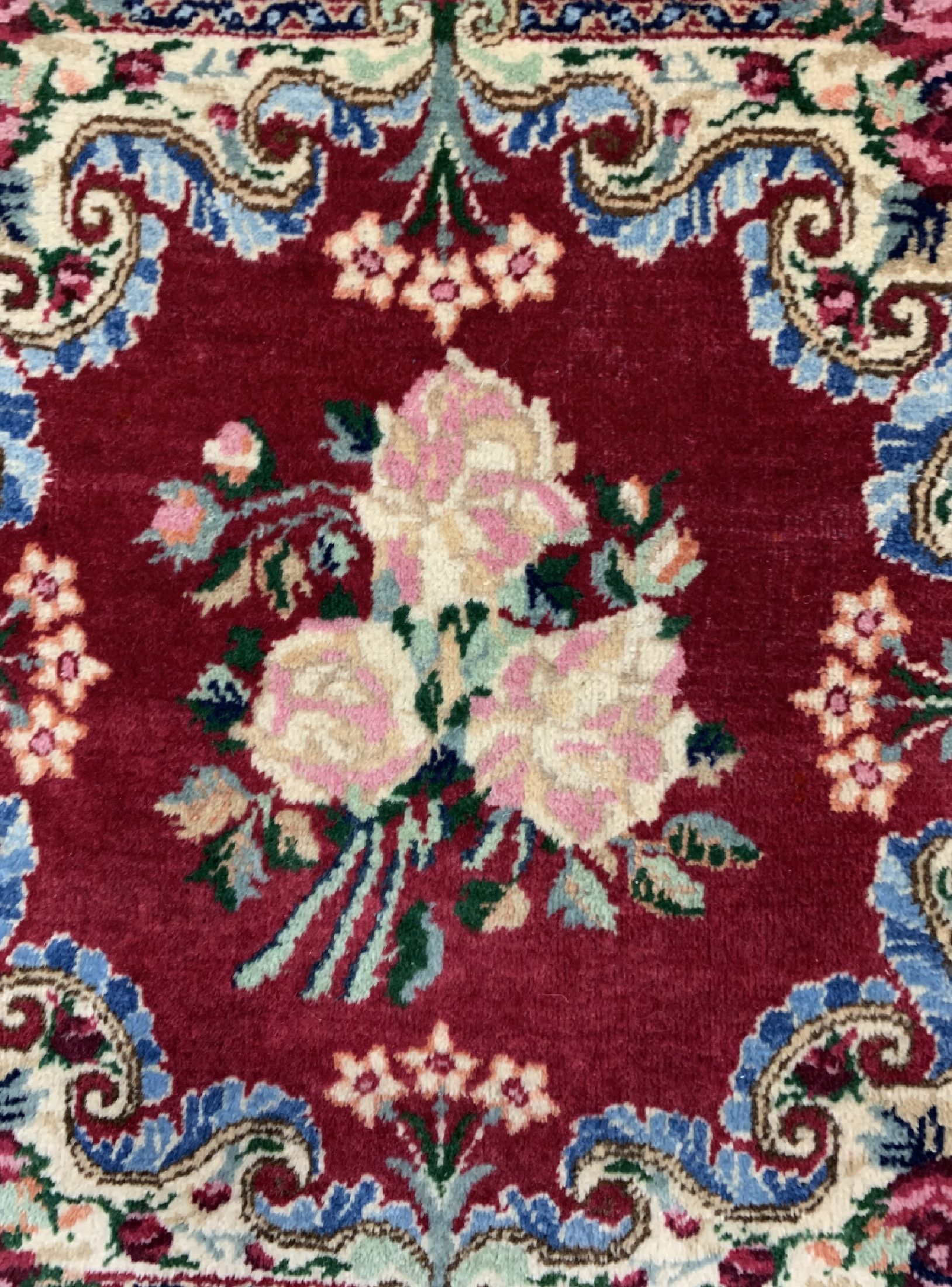 Detail b: Kerman Lawar, Persien, um 1940, Wolle auf Baumwolle, ca. 49 x 49 cm, EHZ: 2