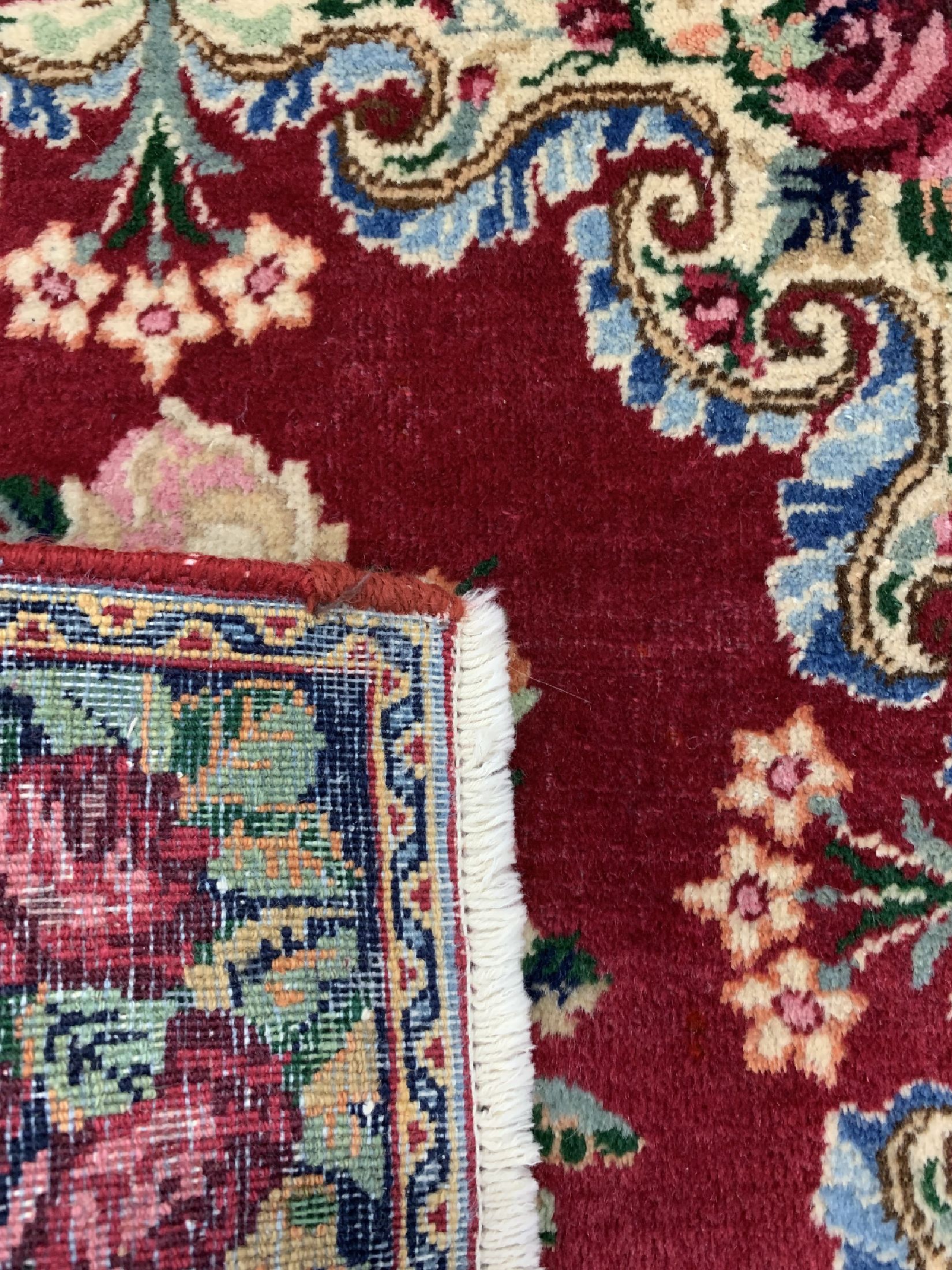 Detail c: Kerman Lawar, Persien, um 1940, Wolle auf Baumwolle, ca. 49 x 49 cm, EHZ: 2