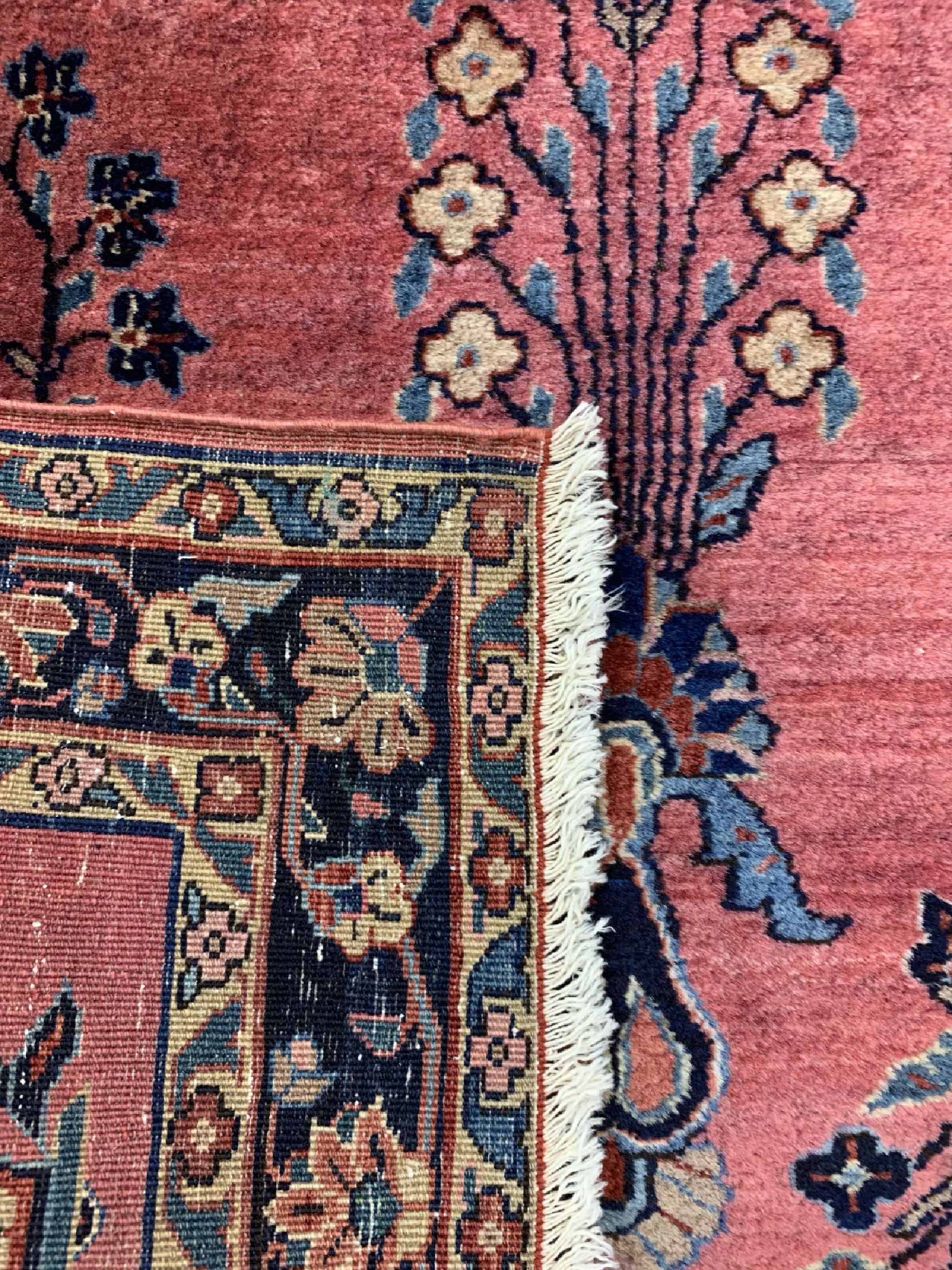 Detail e: Antiker Sarogh Mohajeran, Persien, um 1910/1920, Wolle auf Baumwolle, ca. 187 x 90 cm, EHZ: 2