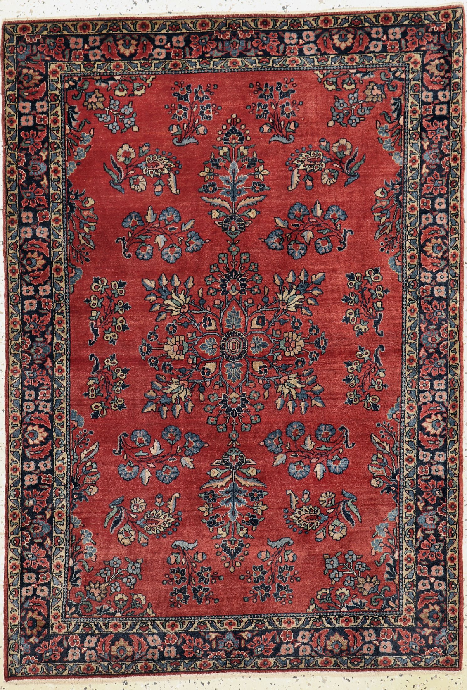 Us Re-Import Sarogh antik, Persien, um 1900, Wolle auf Baumwolle, ca. 148 x 105 cm, EHZ: 2