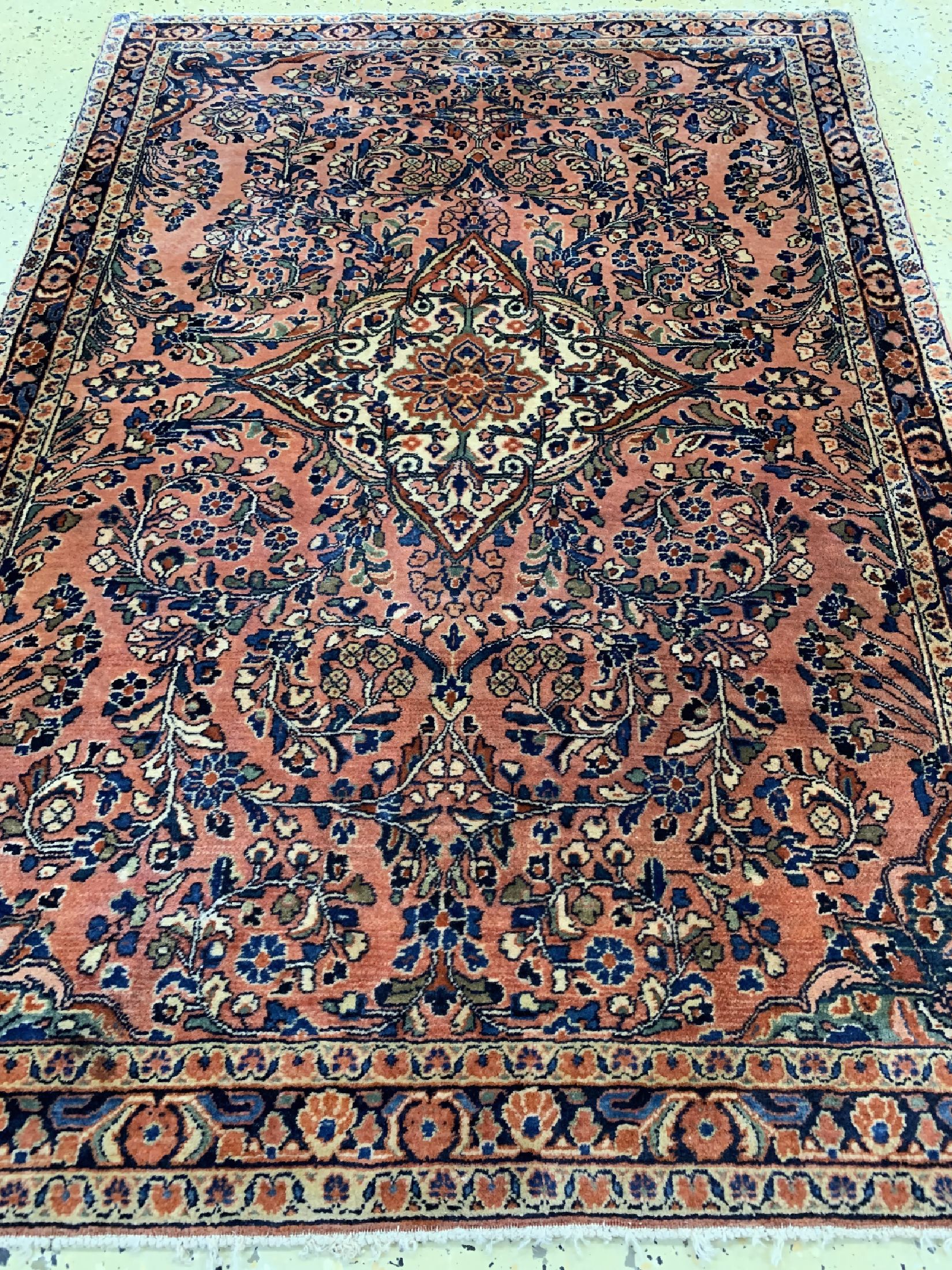 Detail d: Us Re-Import Sarogh antik, Persien, um 1920, Wolle auf Baumwolle, ca. 143 x 101 cm, EHZ: 2