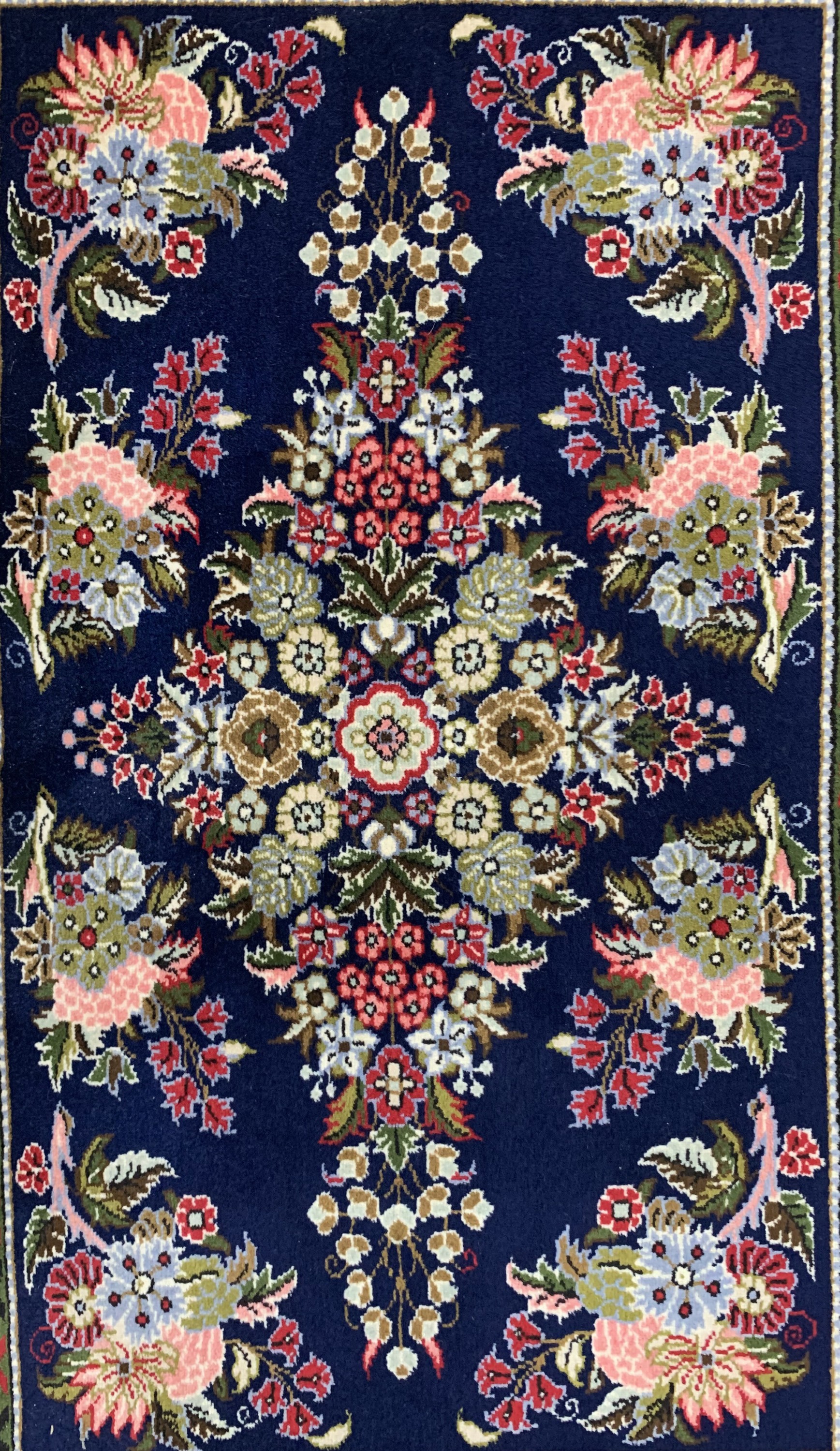 Detail a: 2 Poschti, Persien, 50 Jahre, Täbriz, ca. 42 x 52 cm, Keschan, ca. 92 x 60 cm, EHZ: 1-2