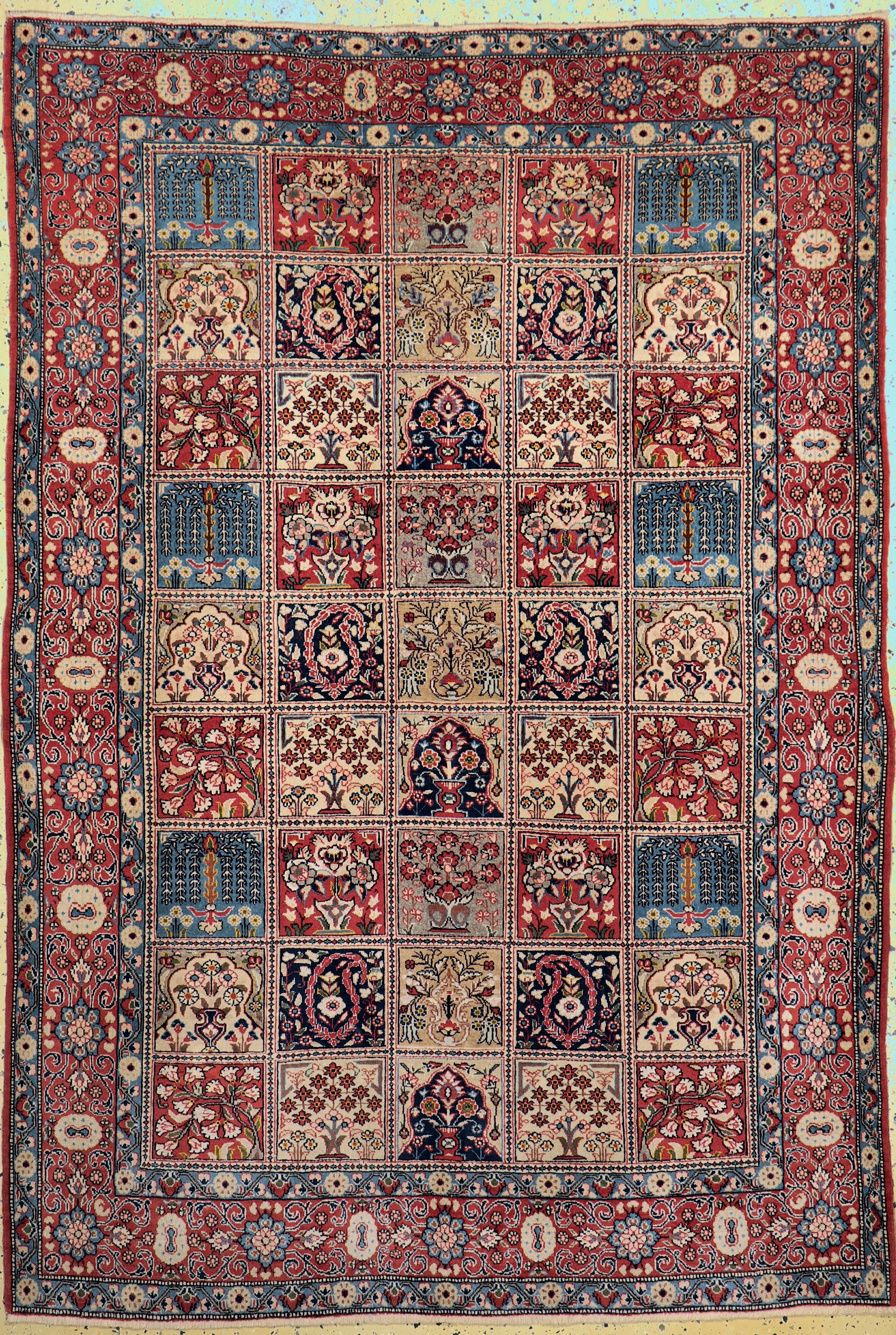 Ghom Kork, Persien, ca. 60 Jahre, Korkwollemit Seide, ca. 203 x 140 cm, gereinigt, EHZ: 1-2