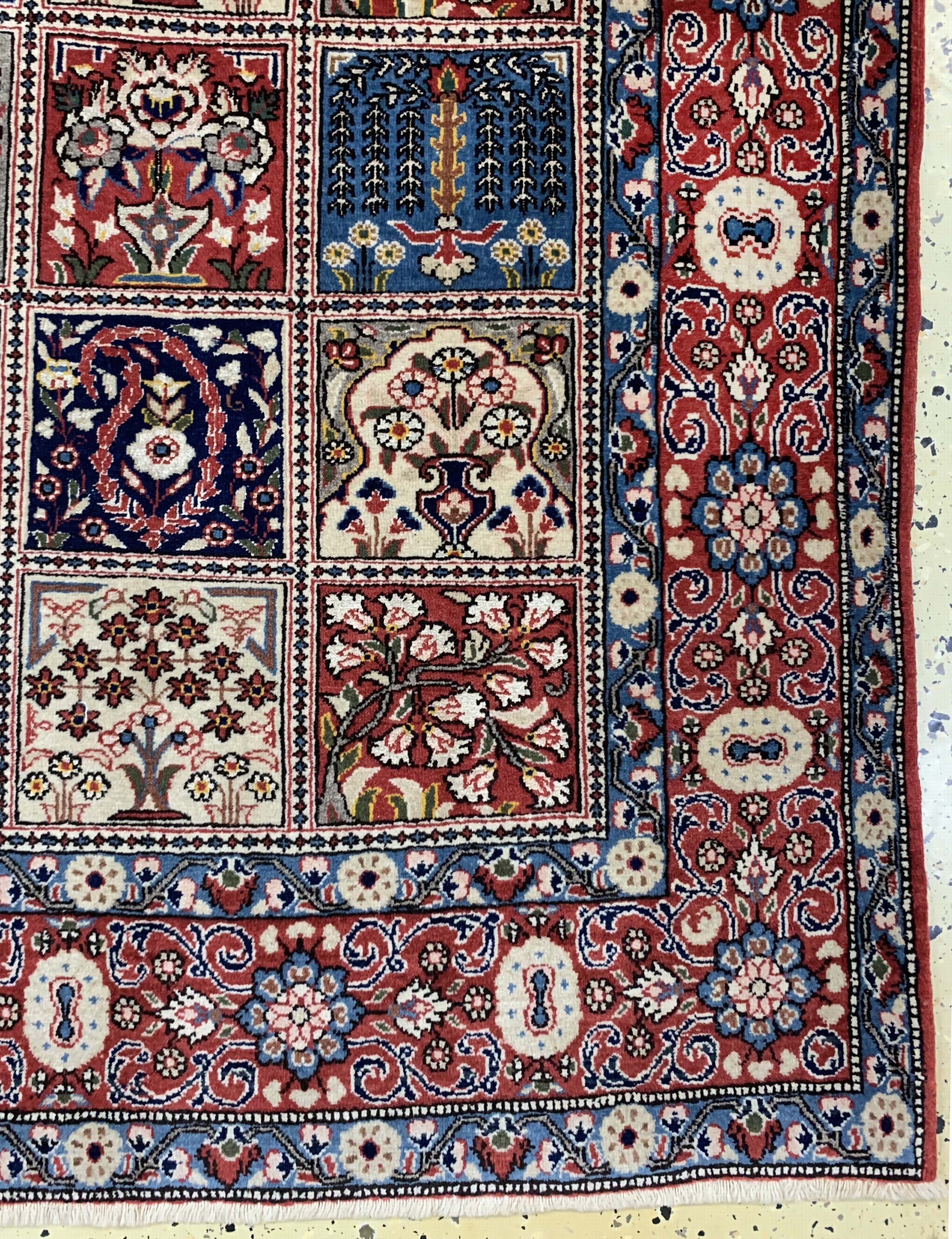 Detail a: Ghom Kork, Persien, ca. 60 Jahre, Korkwollemit Seide, ca. 203 x 140 cm, gereinigt, EHZ: 1-2