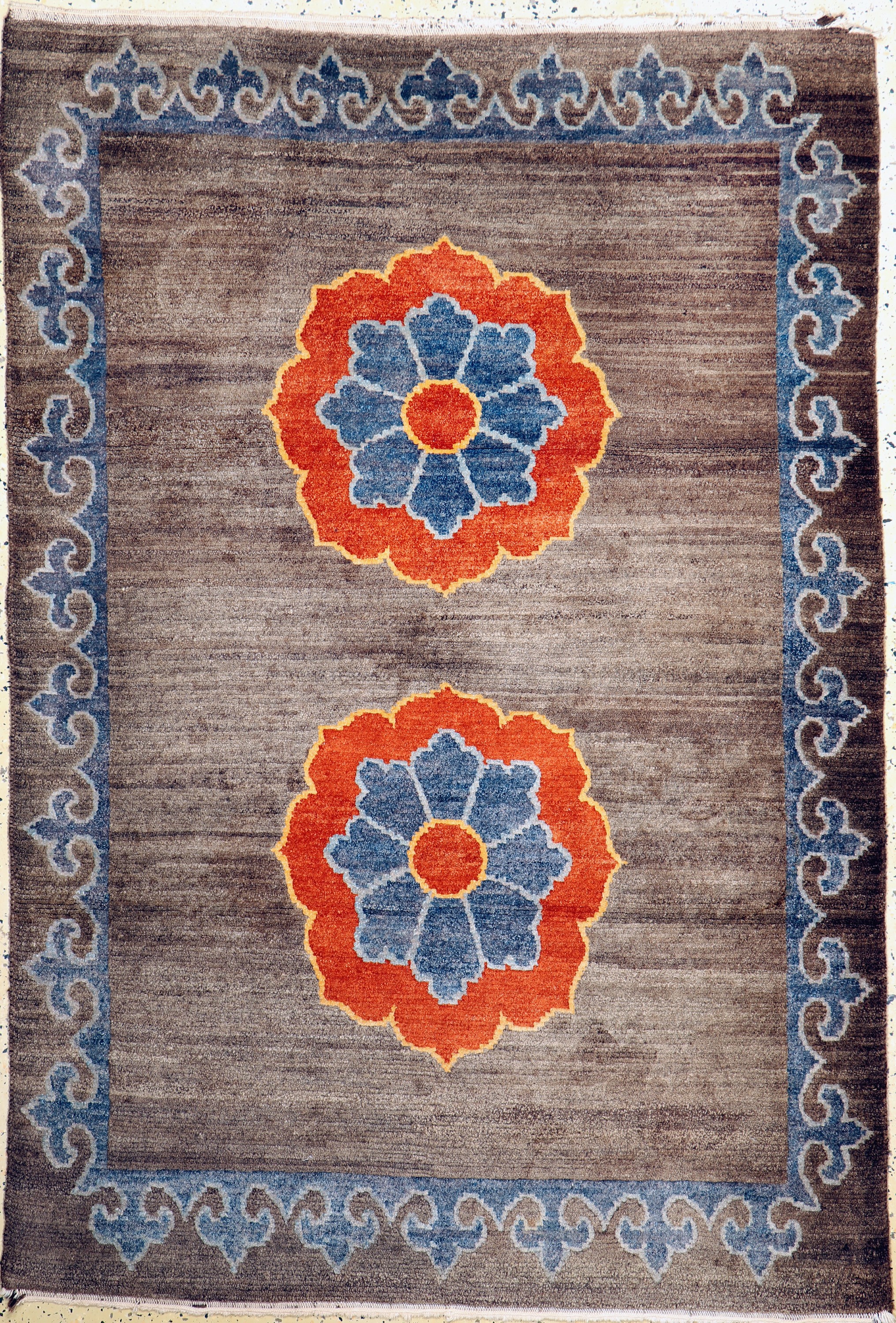 Nepal alt, ca. 60 Jahre, Wolle auf Baumwolle, ca. 180 x 123 cm, EHZ: 1-2