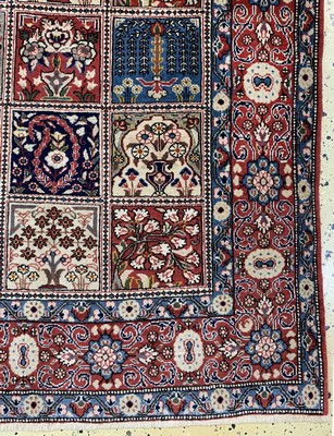 26724328a - Qum cork, Persia, approx. 60 years, corkwool with silk, approx. 203 x 140 cm, cleaned, condition: 1-2. Rugs, Carpets & Flatweaves