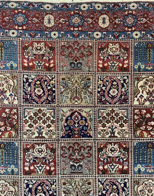 26724328b - Qum cork, Persia, approx. 60 years, corkwool with silk, approx. 203 x 140 cm, cleaned, condition: 1-2. Rugs, Carpets & Flatweaves